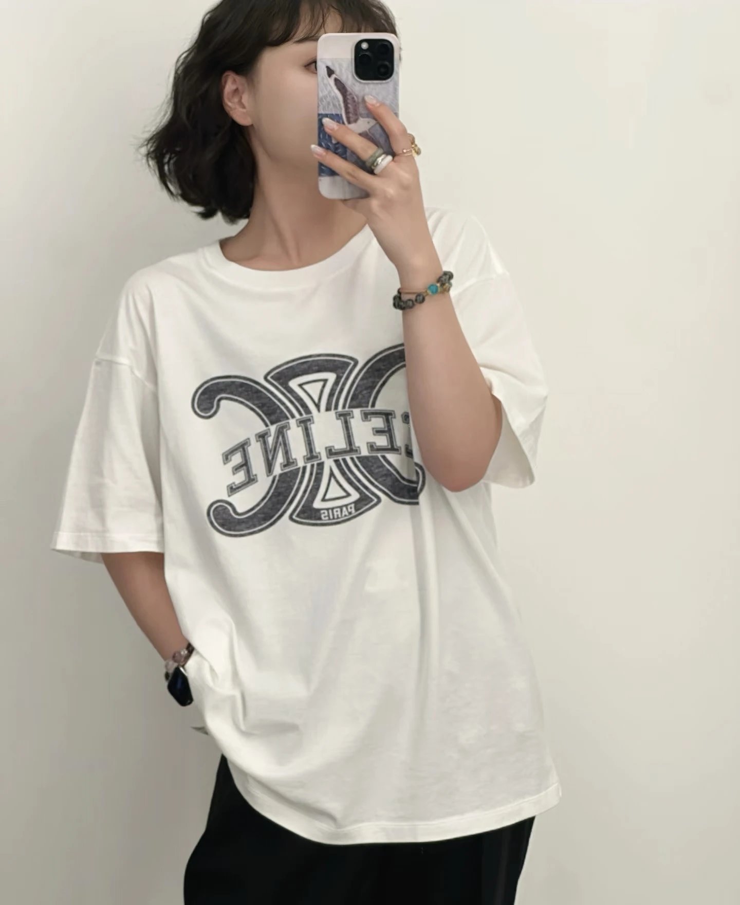 RD-C193 · Drawing Logo Cotton T-Shirt showcase view 3