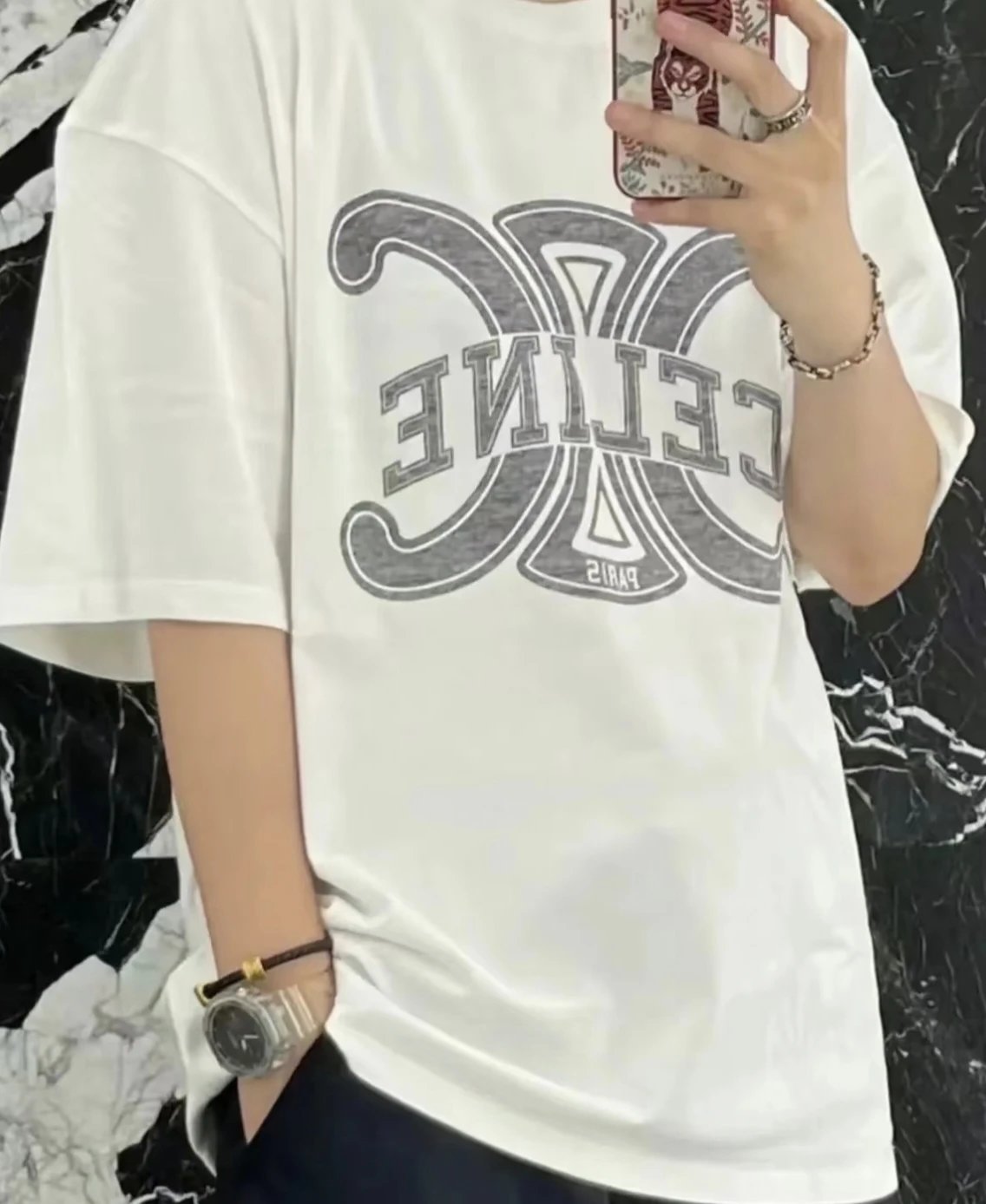 RD-C193 · Drawing Logo Cotton T-Shirt showcase view 8