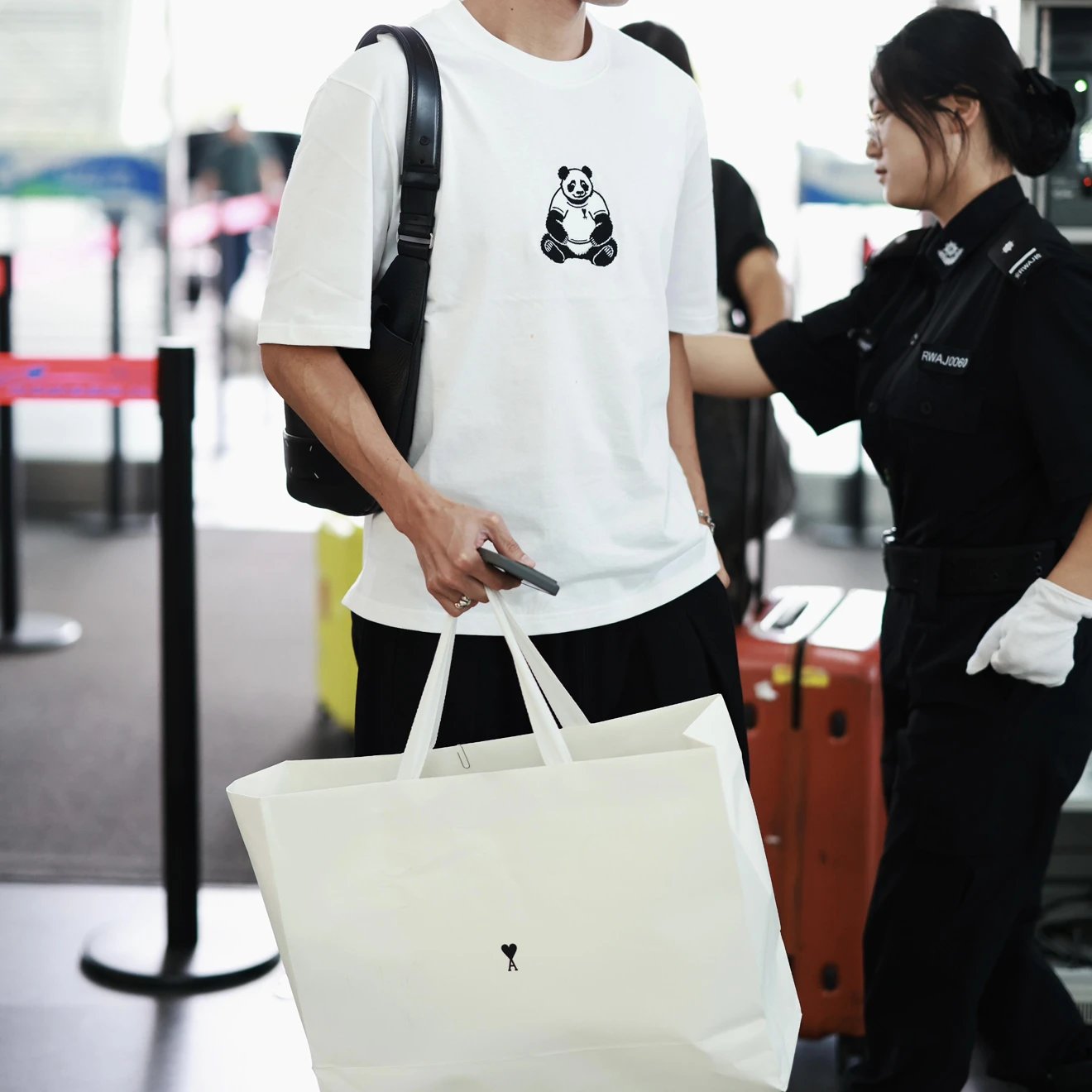 RD-C196 · Panda Embroidered T-Shirt showcase view 4