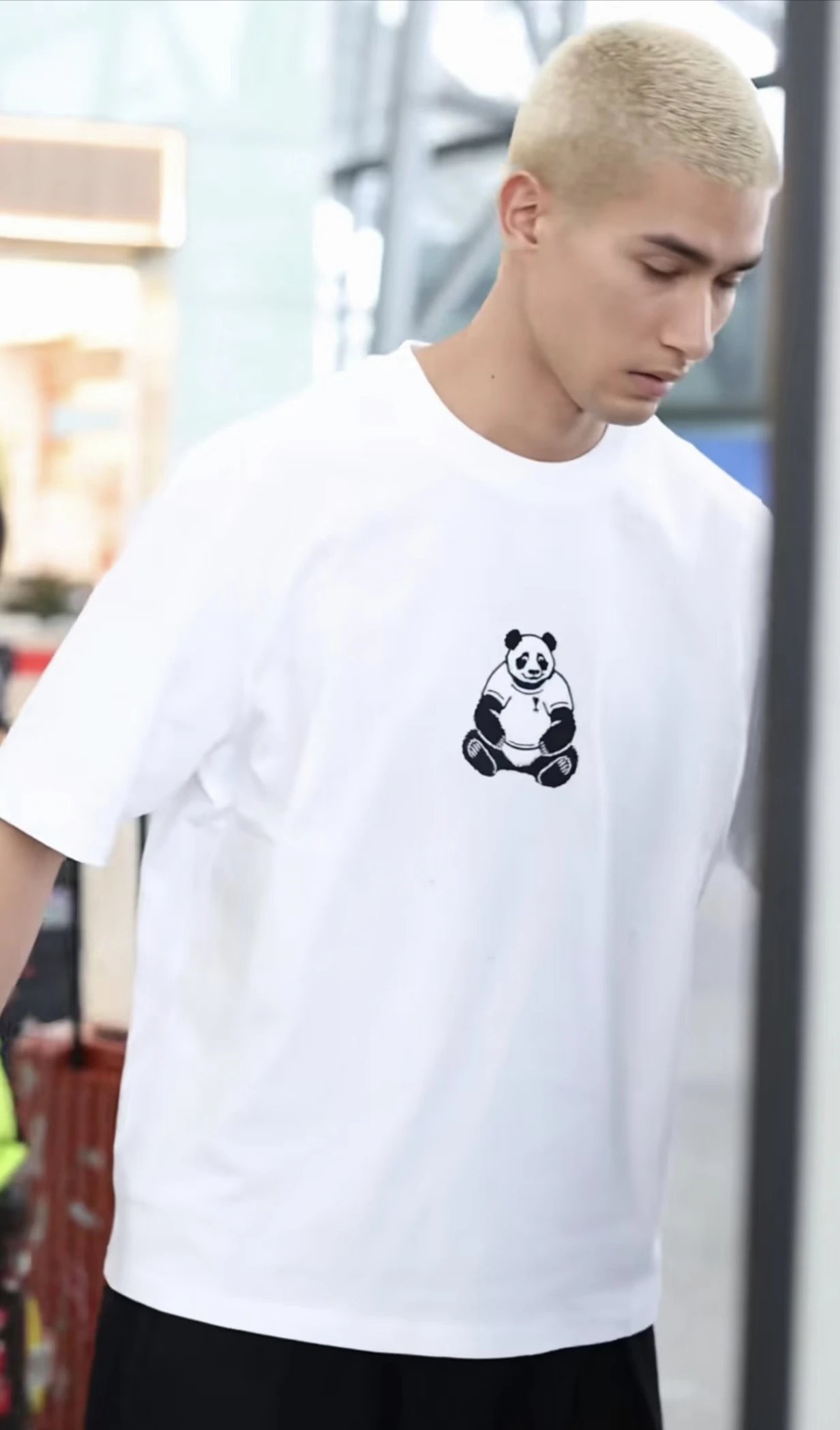 RD-C196 · Panda Embroidered T-Shirt showcase view 7