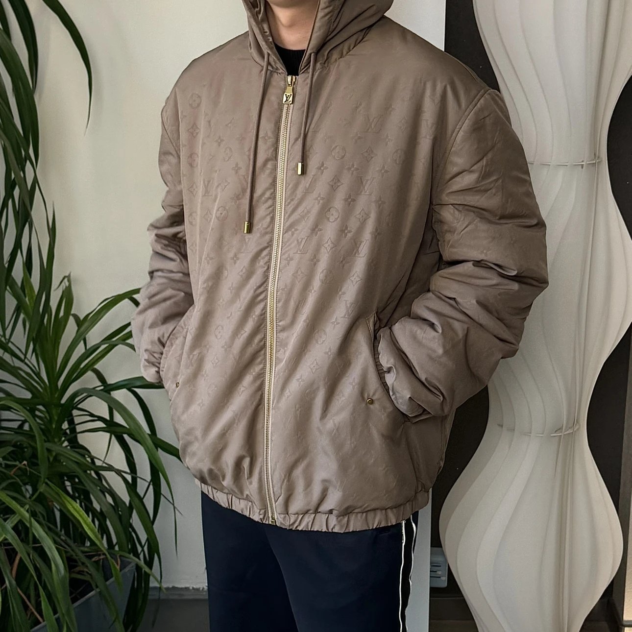 RD-C248 · Embossed Monogram Hooded Jacket showcase view 1