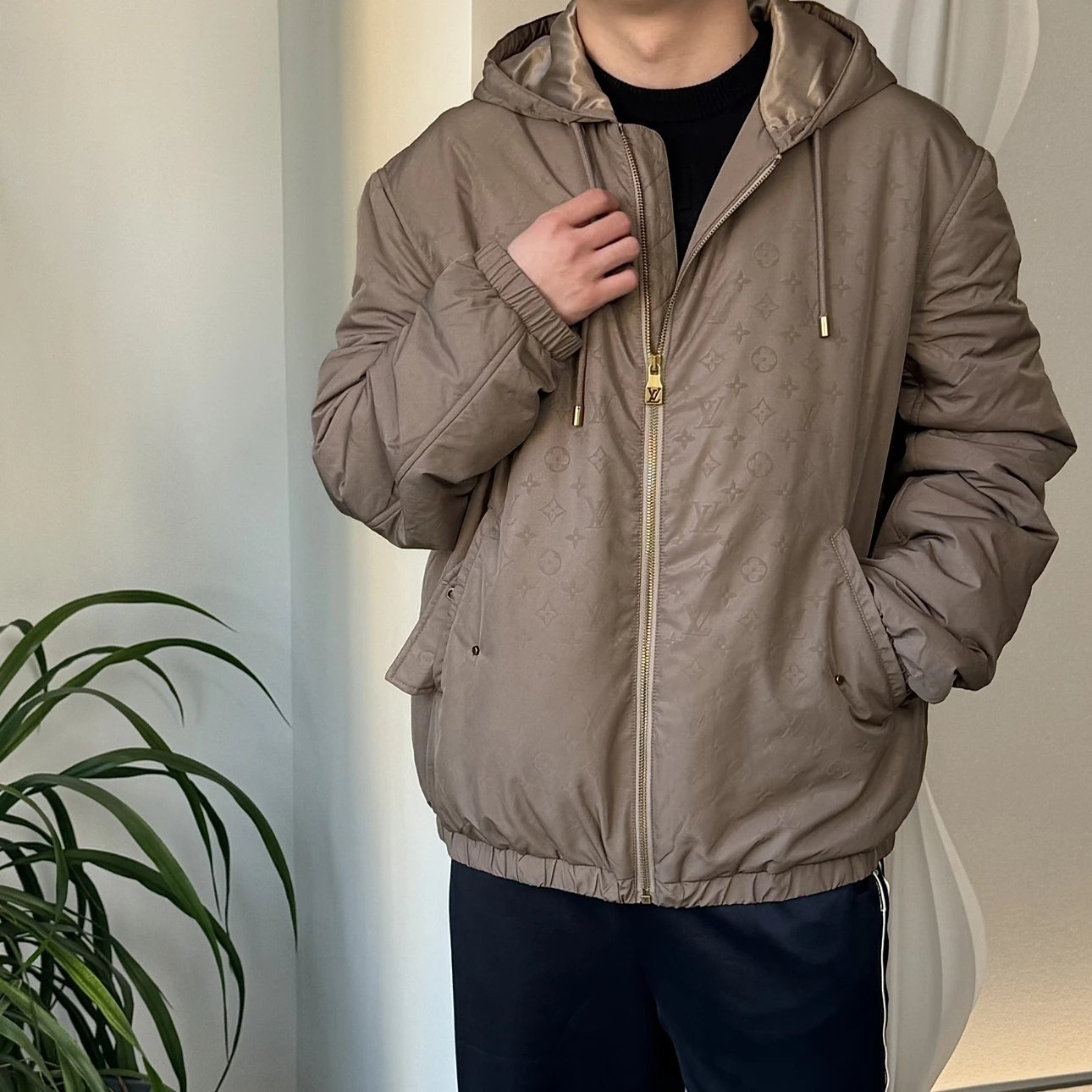 RD-C248 · Embossed Monogram Hooded Jacket showcase view 2