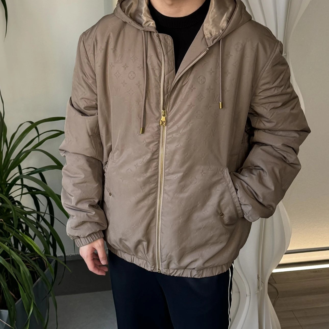 RD-C248 · Embossed Monogram Hooded Jacket showcase view 4
