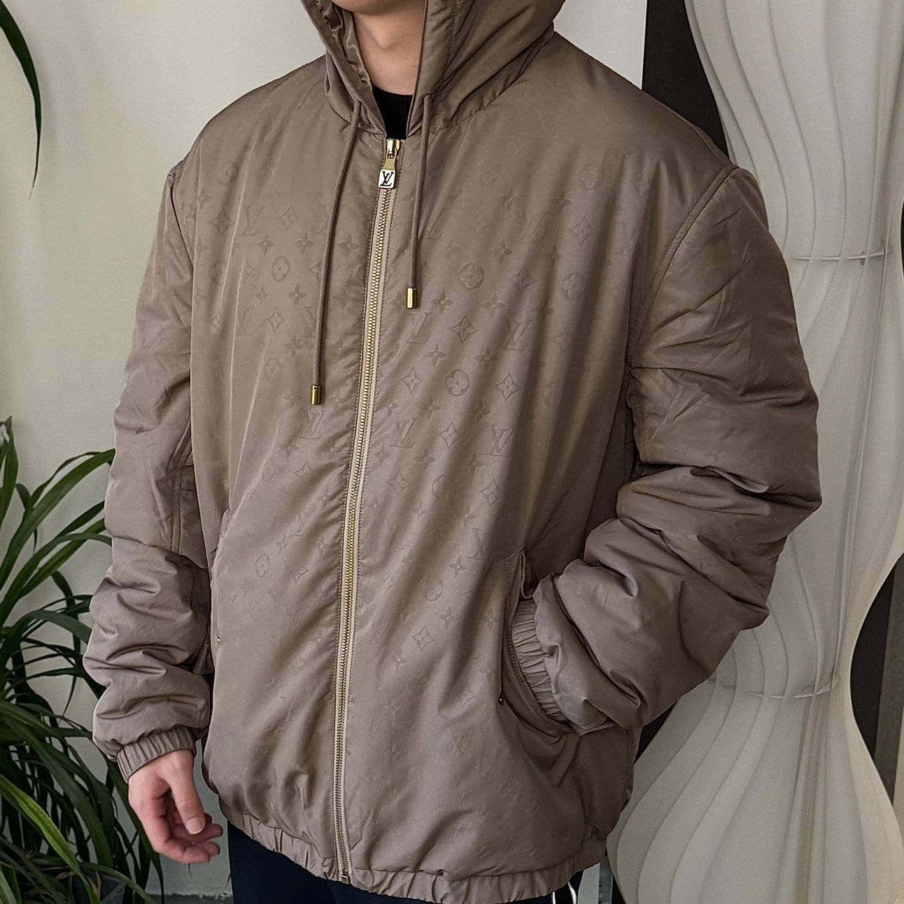 RD-C248 · Embossed Monogram Hooded Jacket showcase view 6