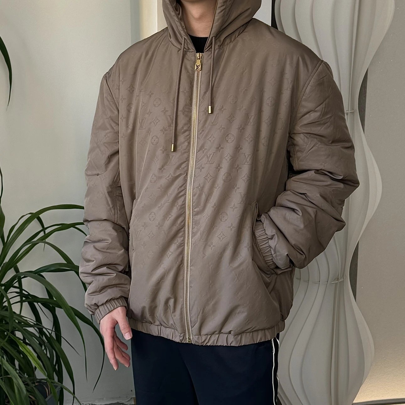 RD-C248 · Embossed Monogram Hooded Jacket showcase view 7