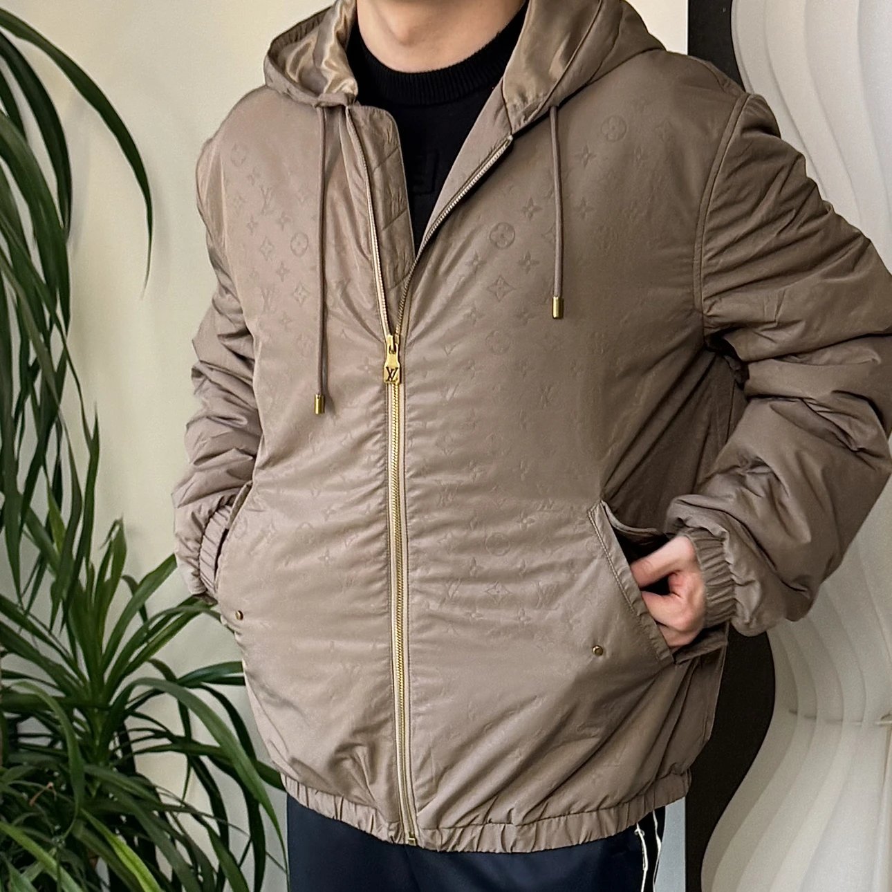 RD-C248 · Embossed Monogram Hooded Jacket showcase view 9