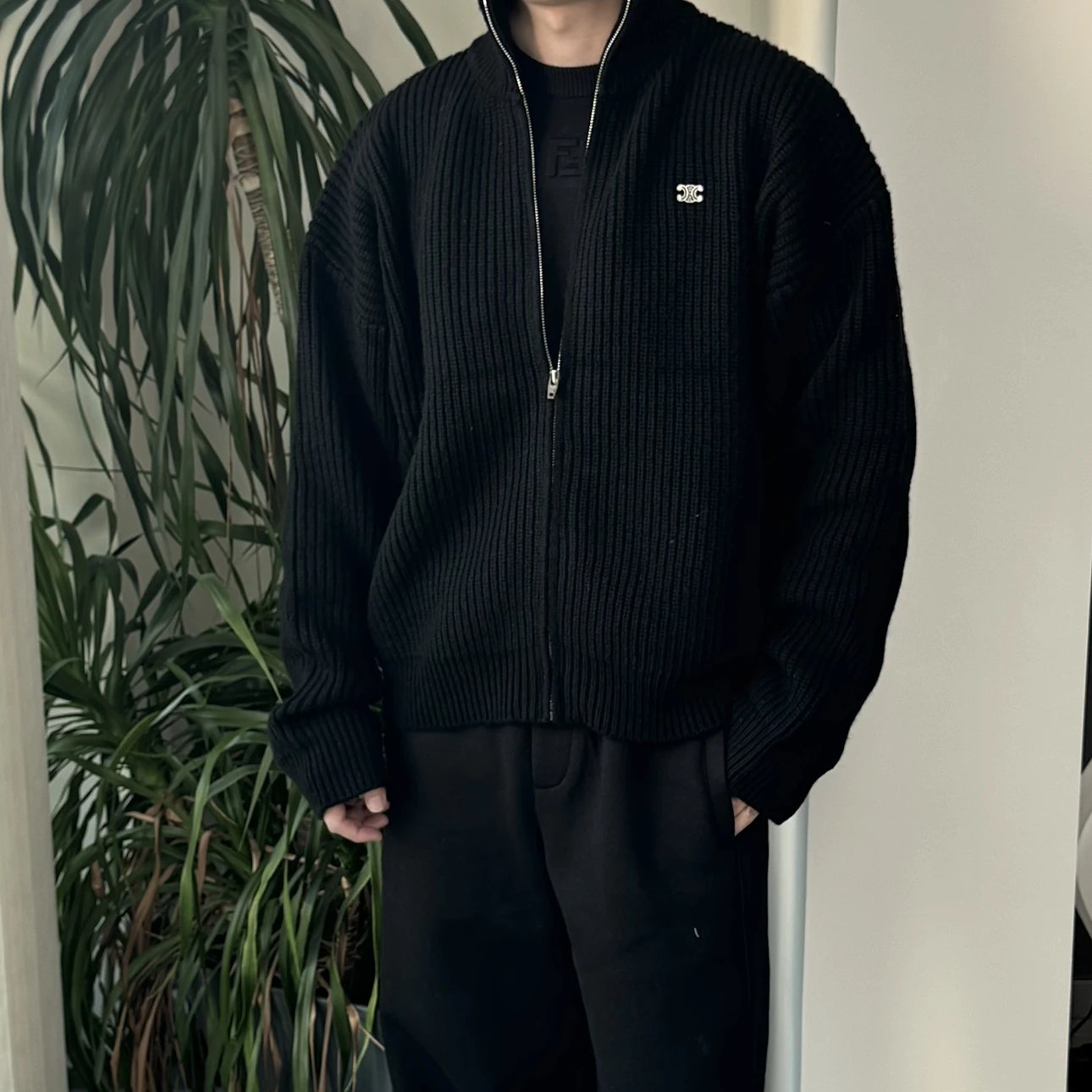 RD-C381 · Men's Logo Zip-Neck Sweater showcase view 2