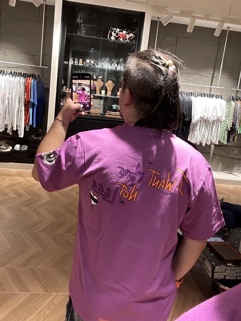 RD-C198 · Purple Graphic T-Shirt showcase view 1