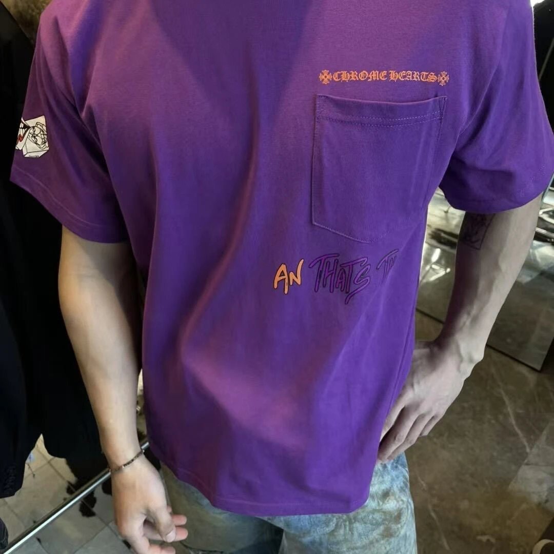 RD-C198 · Purple Graphic T-Shirt showcase view 2