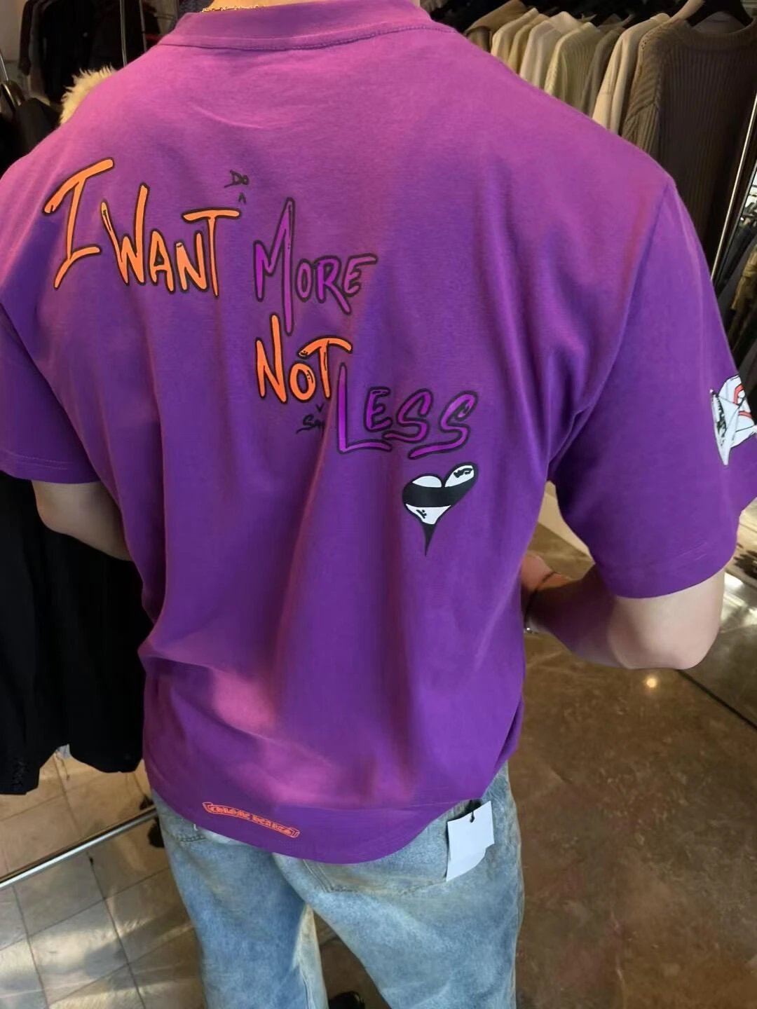 RD-C198 · Purple Graphic T-Shirt showcase view 3