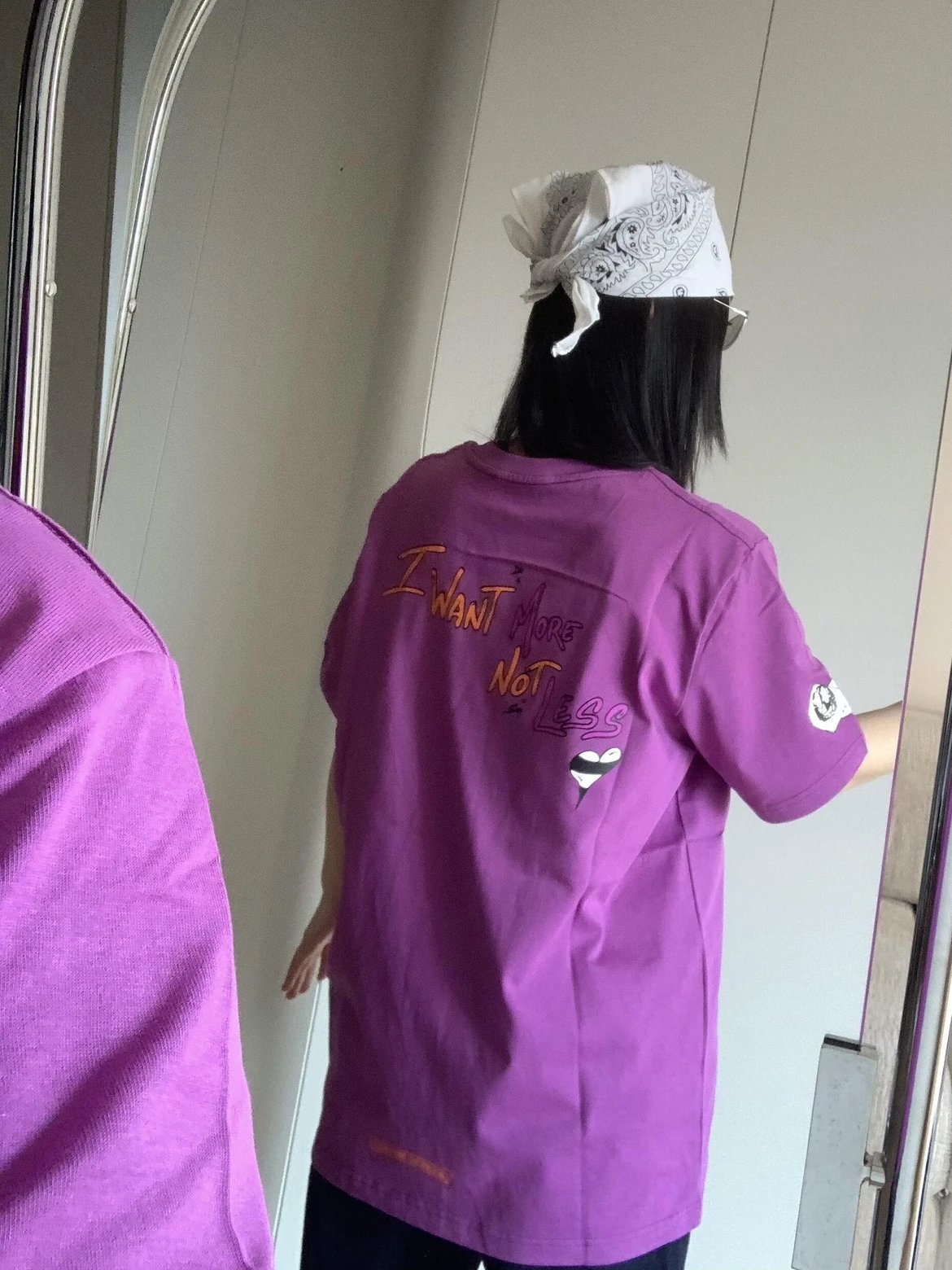 RD-C198 · Purple Graphic T-Shirt showcase view 4