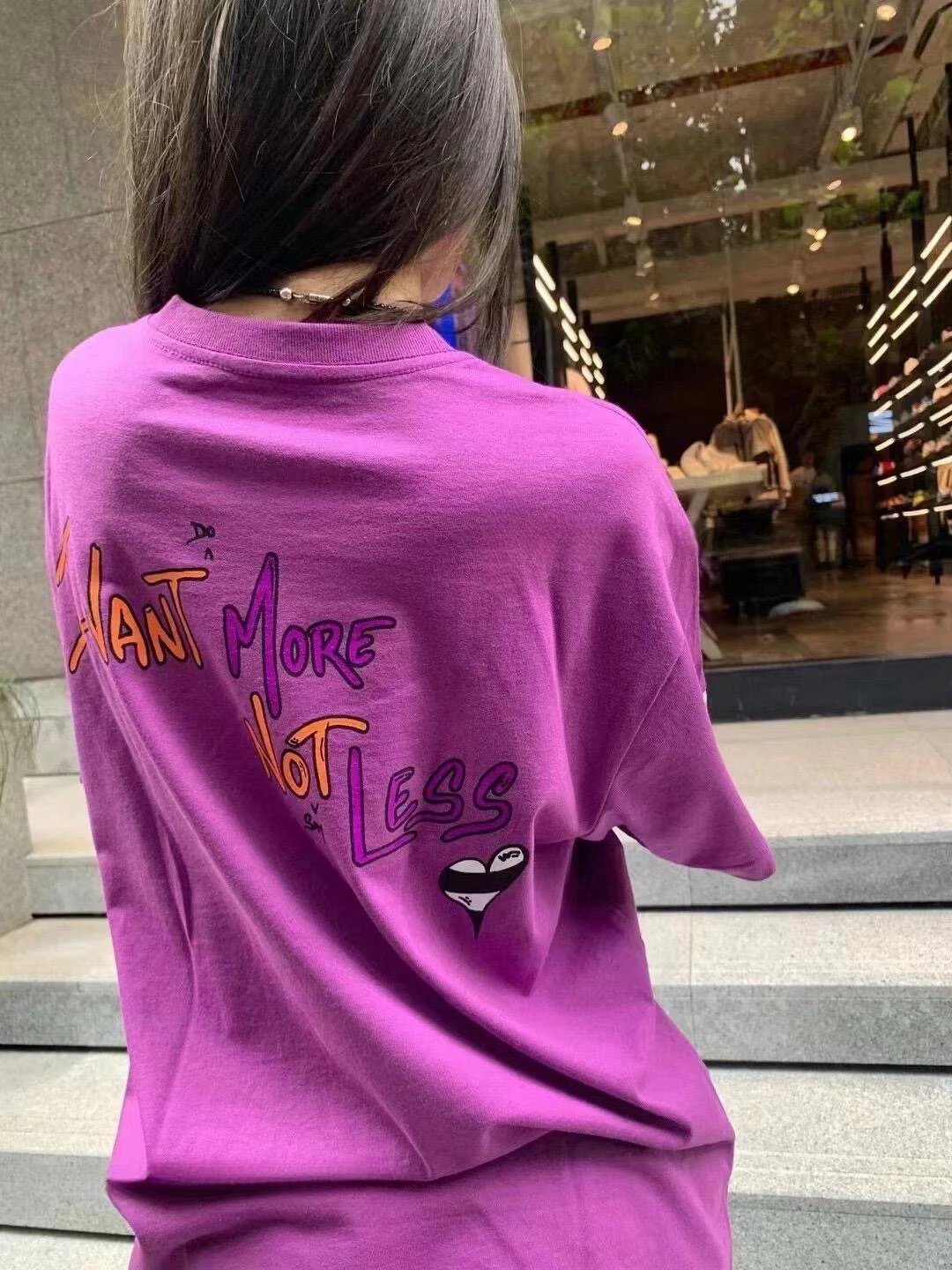 RD-C198 · Purple Graphic T-Shirt showcase view 6
