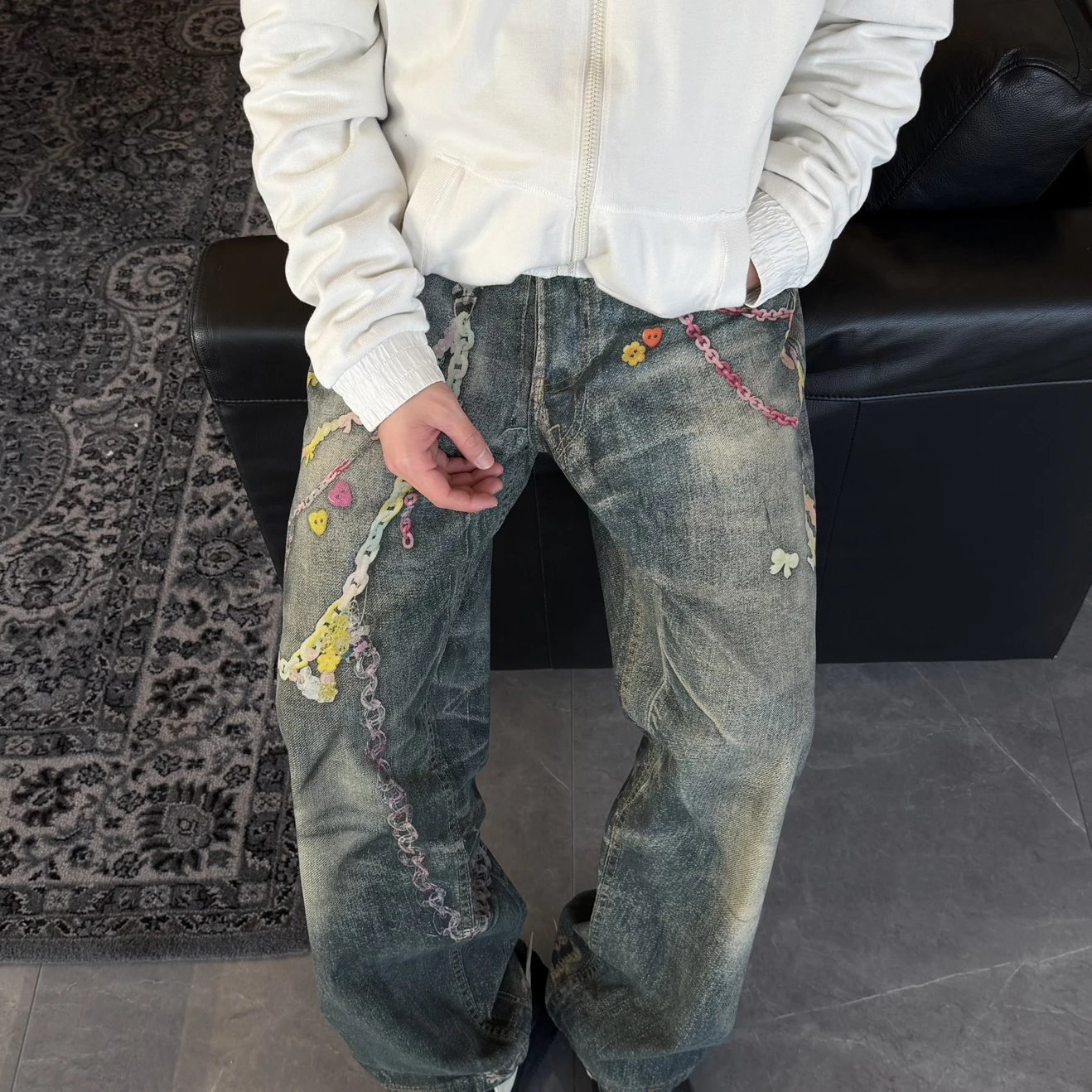 RD-C426 · 3D Candy-Chain Printed Jeans showcase view 2