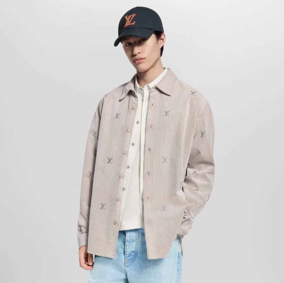 RD-C348 · Rhinestone Corduroy Overshirt showcase view 1