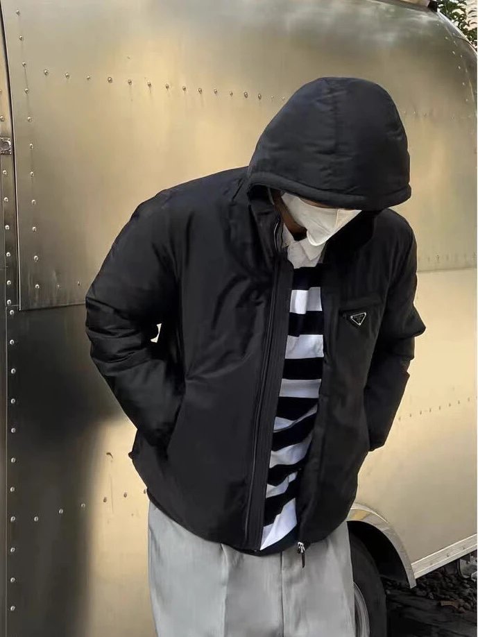 RD-C327 · Black Hooded Padded Jacket showcase view 1
