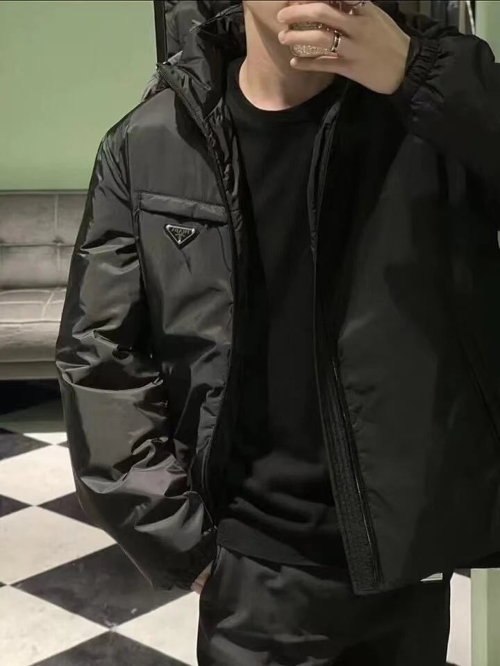 RD-C327 · Black Hooded Padded Jacket showcase view 6