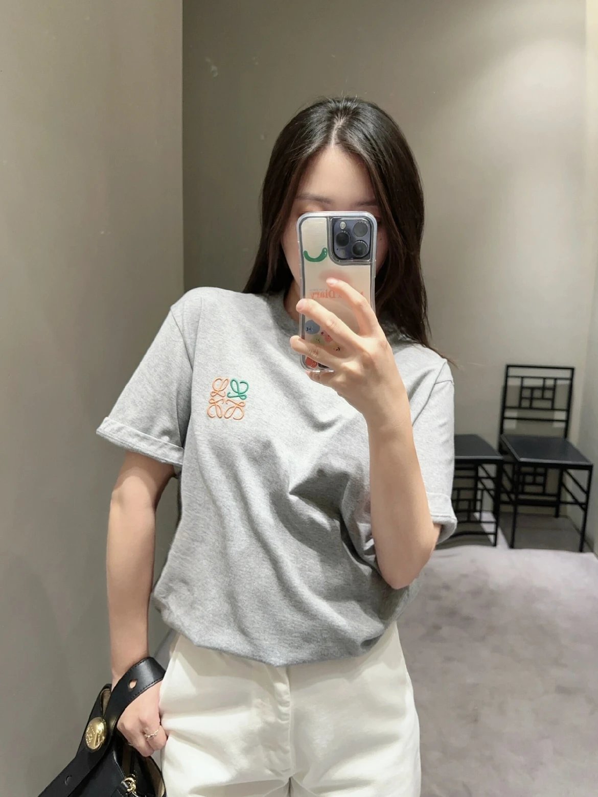 RD-C201 · Small-Logo Embroidered Crewneck T-Shirt showcase view 11