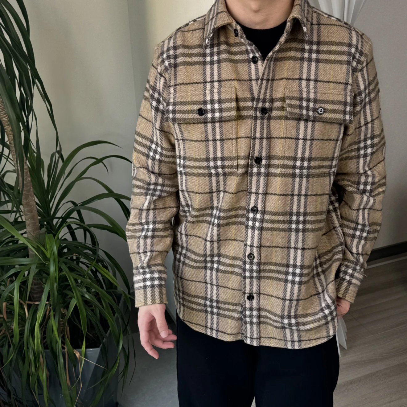 RD-C386 · Wool Plaid Overshirt showcase view 3