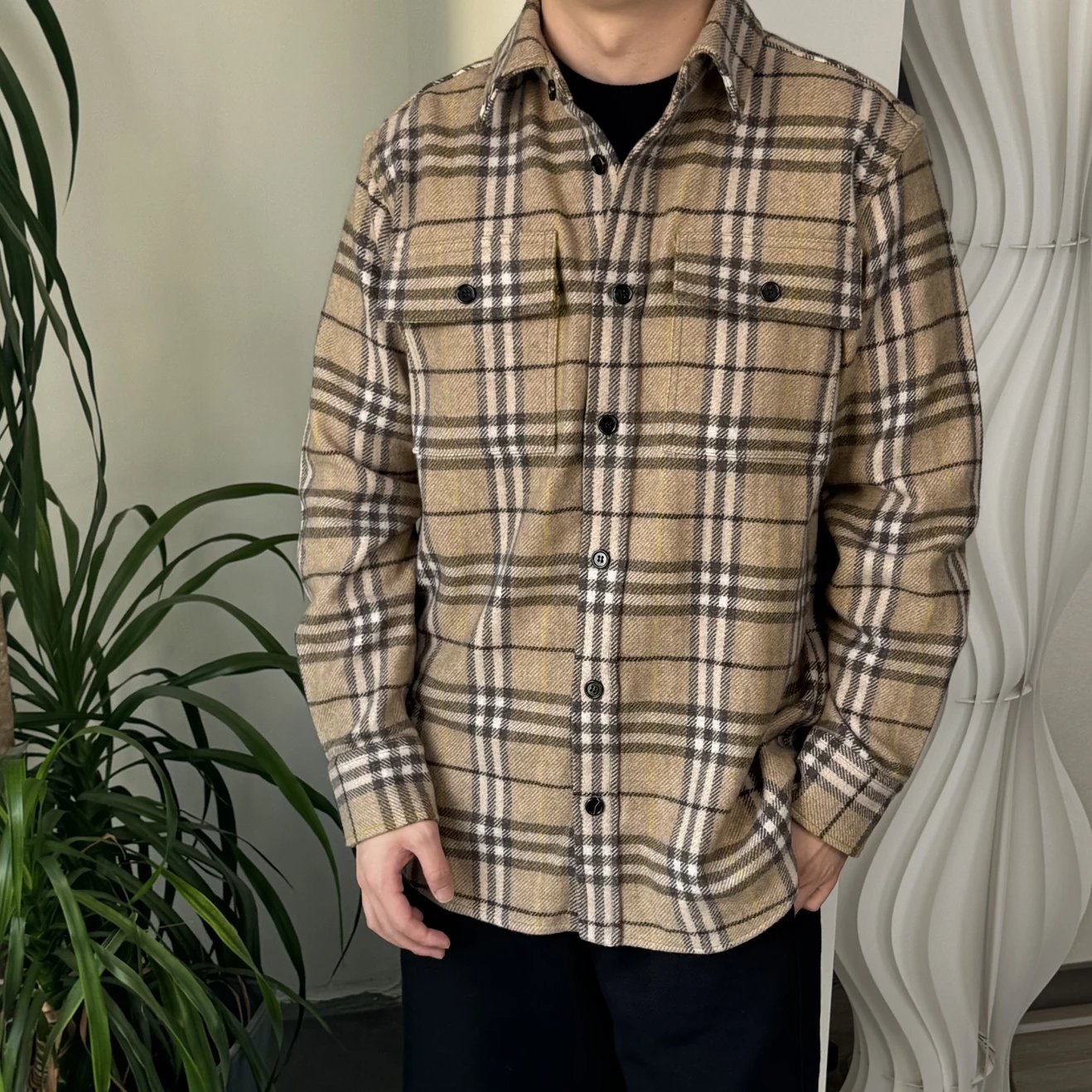 RD-C386 · Wool Plaid Overshirt showcase view 5