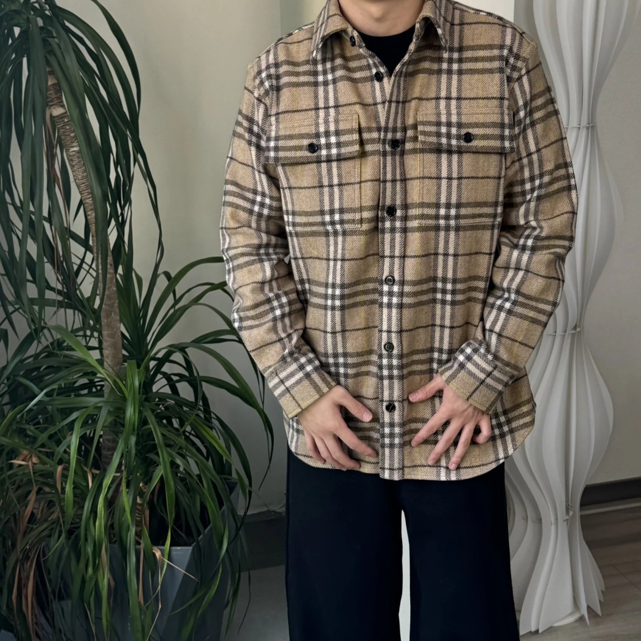 RD-C386 · Wool Plaid Overshirt showcase view 6