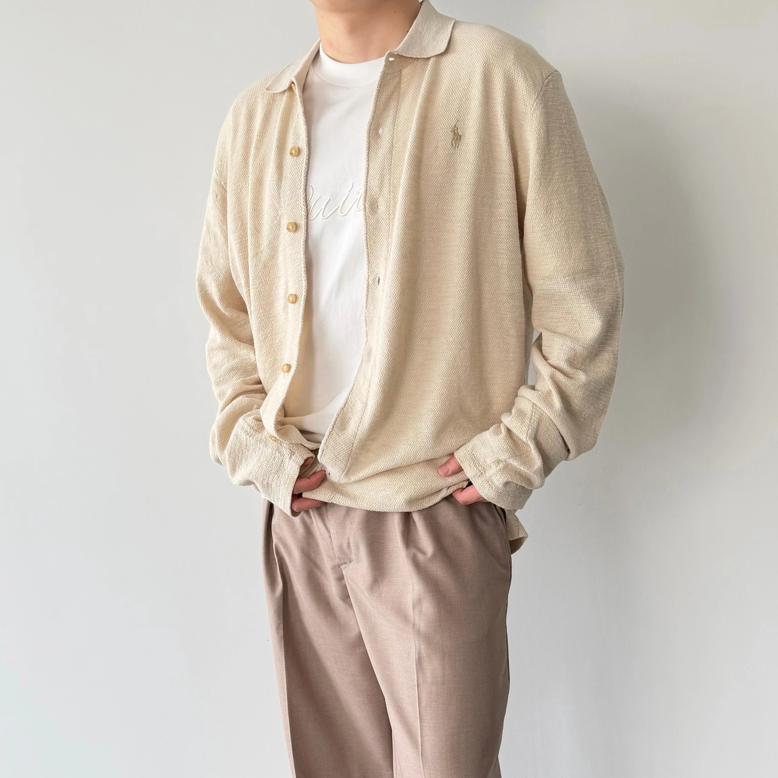 RD-C349 · Ralph Cotton-Linen Shirt in New Stone showcase view 1