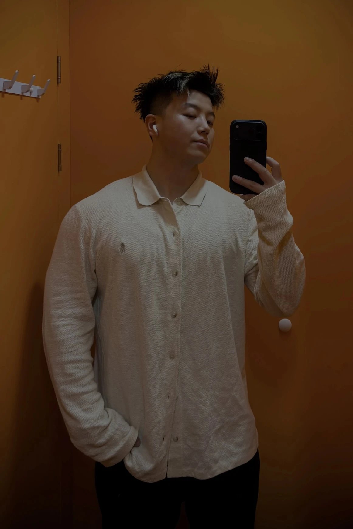 RD-C349 · Ralph Cotton-Linen Shirt in New Stone showcase view 5