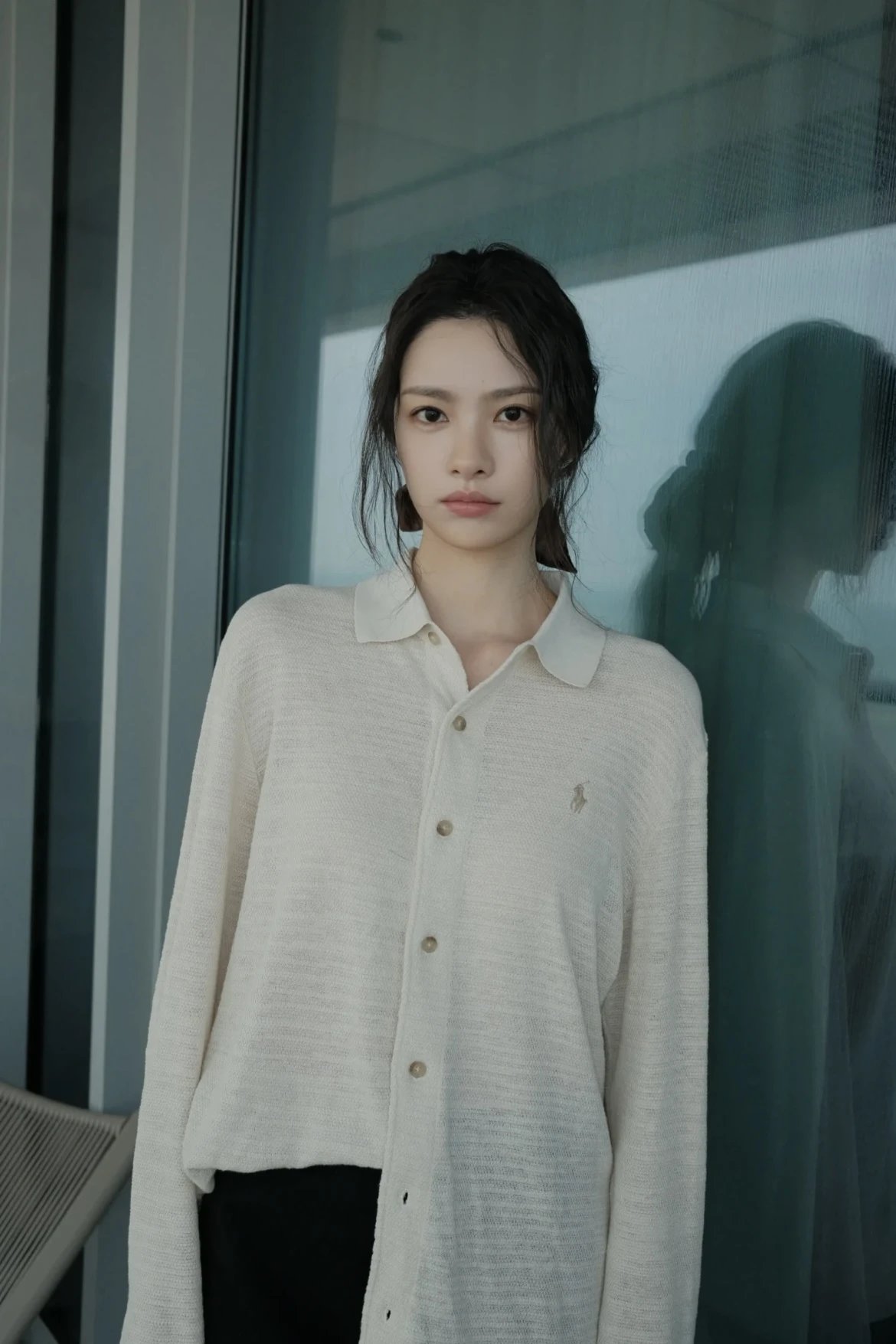 RD-C349 · Ralph Cotton-Linen Shirt in New Stone showcase view 4