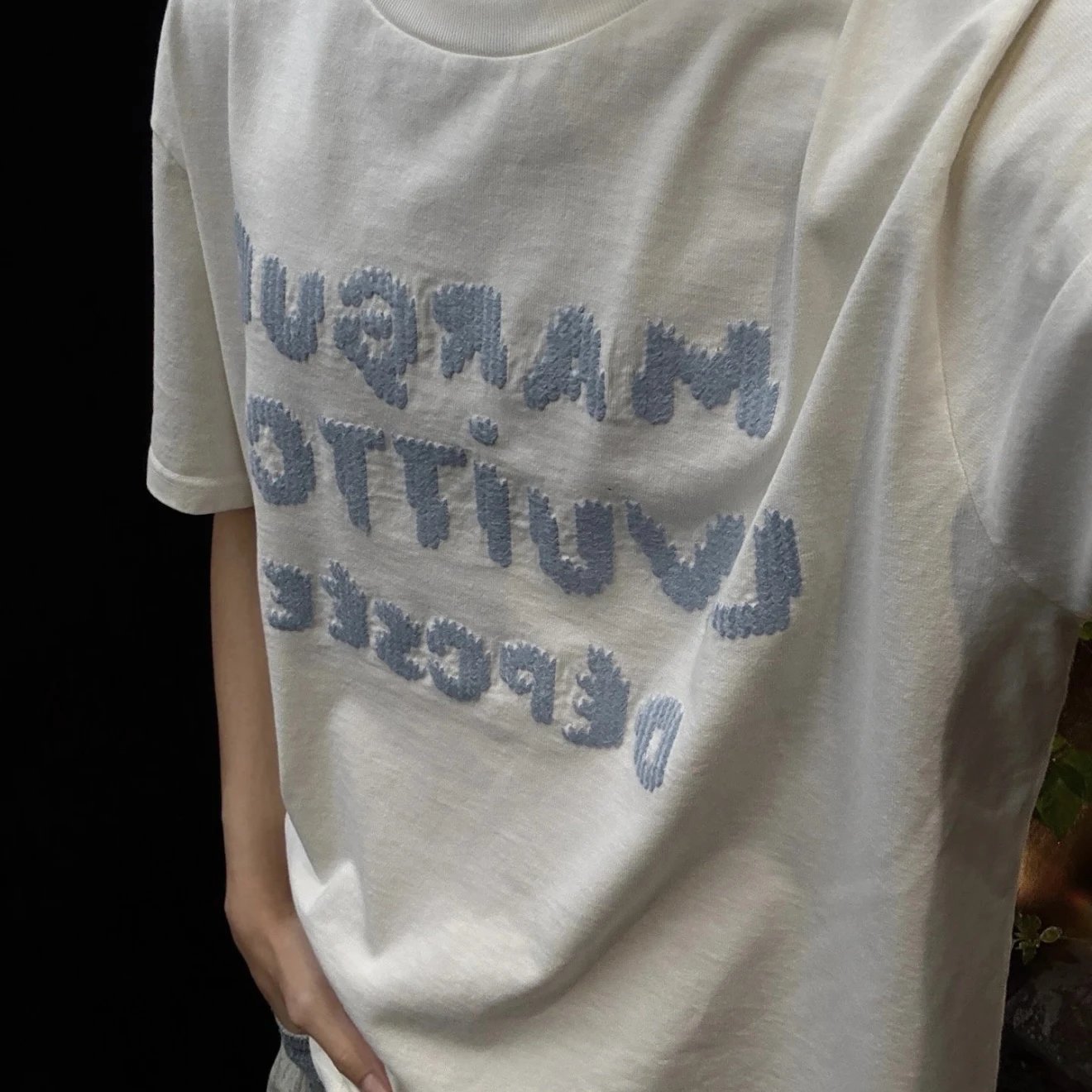 RD-C202 · Embroidered Letter T-Shirt showcase view 1