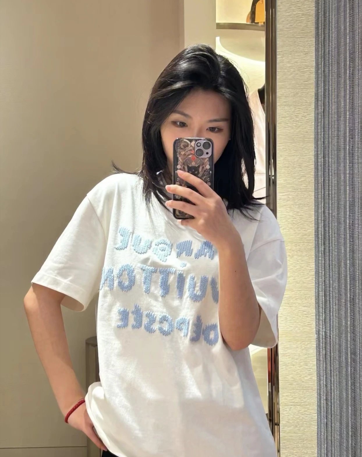 RD-C202 · Embroidered Letter T-Shirt showcase view 8