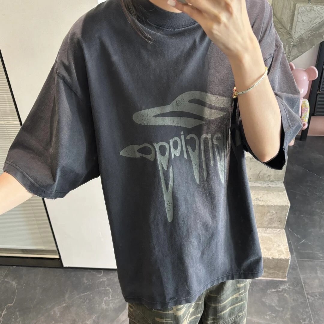 RD-C203 · 3M Distressed Oversized T-Shirt — Coal Grey showcase view 1