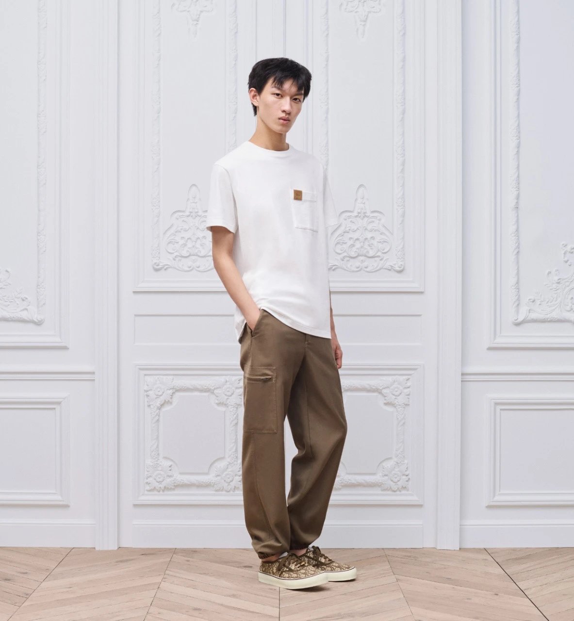 RD-C087 · Leather-Label Pocket T-Shirt showcase view 8