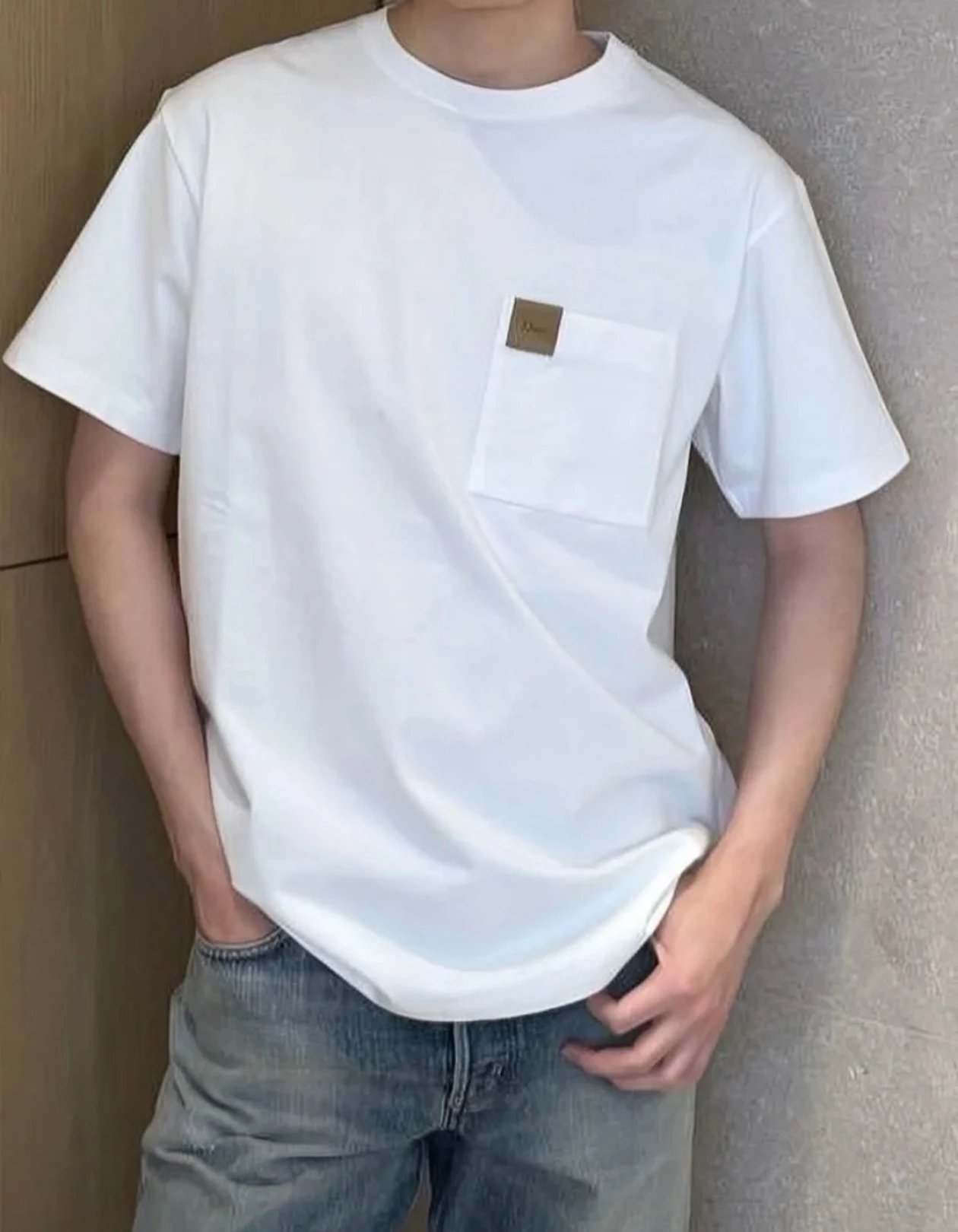 RD-C087 · Leather-Label Pocket T-Shirt showcase view 10