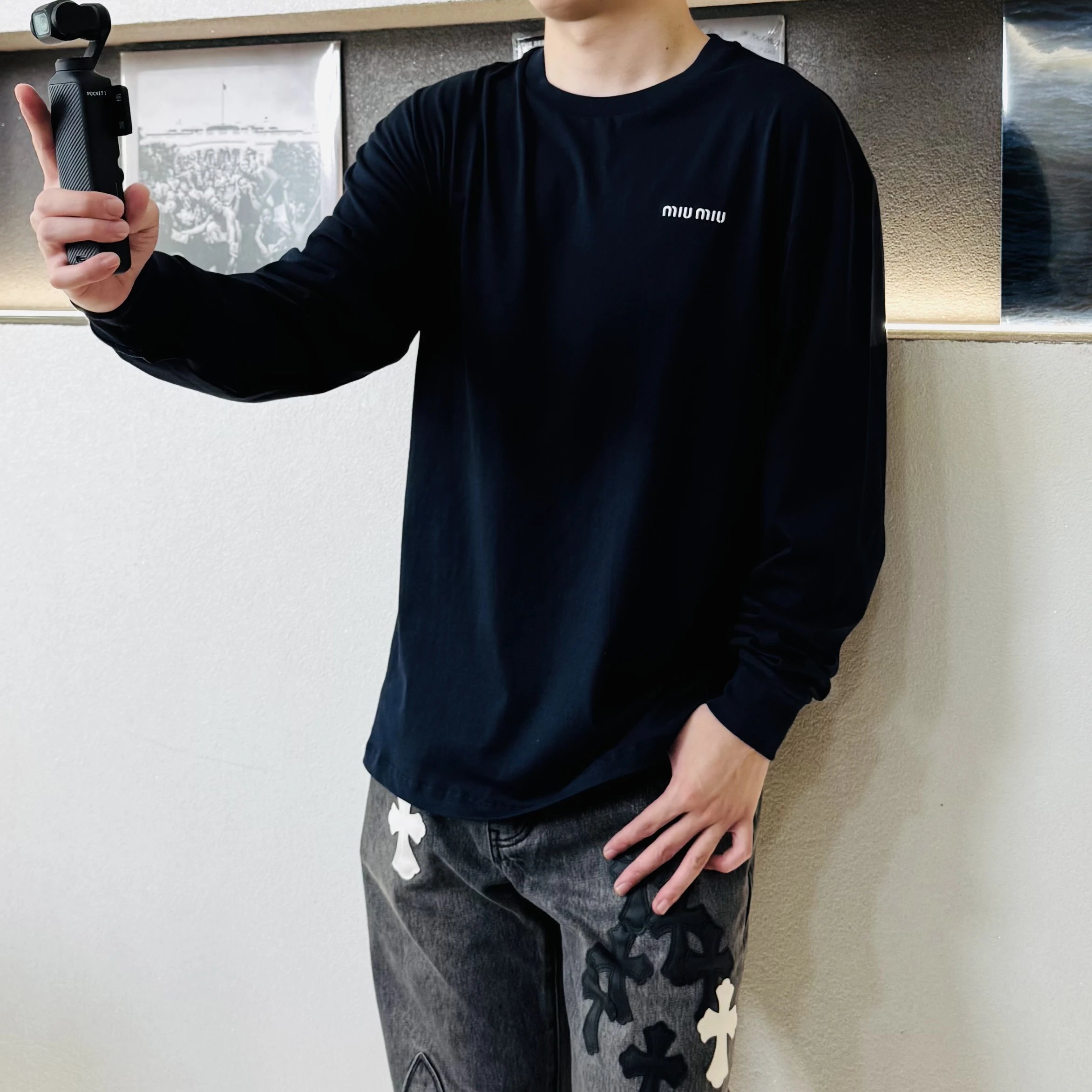 RD-C405 · Embroidered Long-Sleeve Top showcase view 2