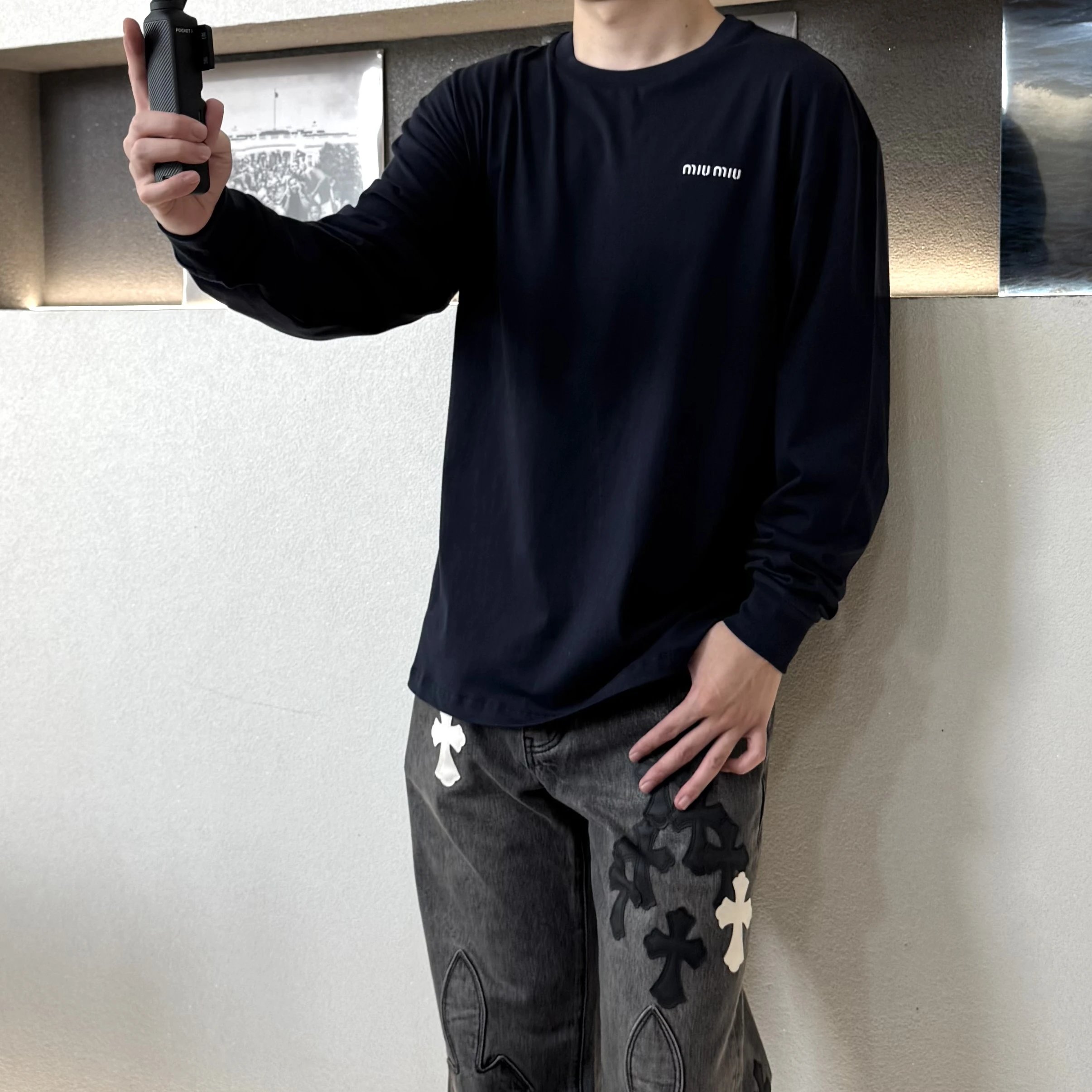 RD-C405 · Embroidered Long-Sleeve Top showcase view 3