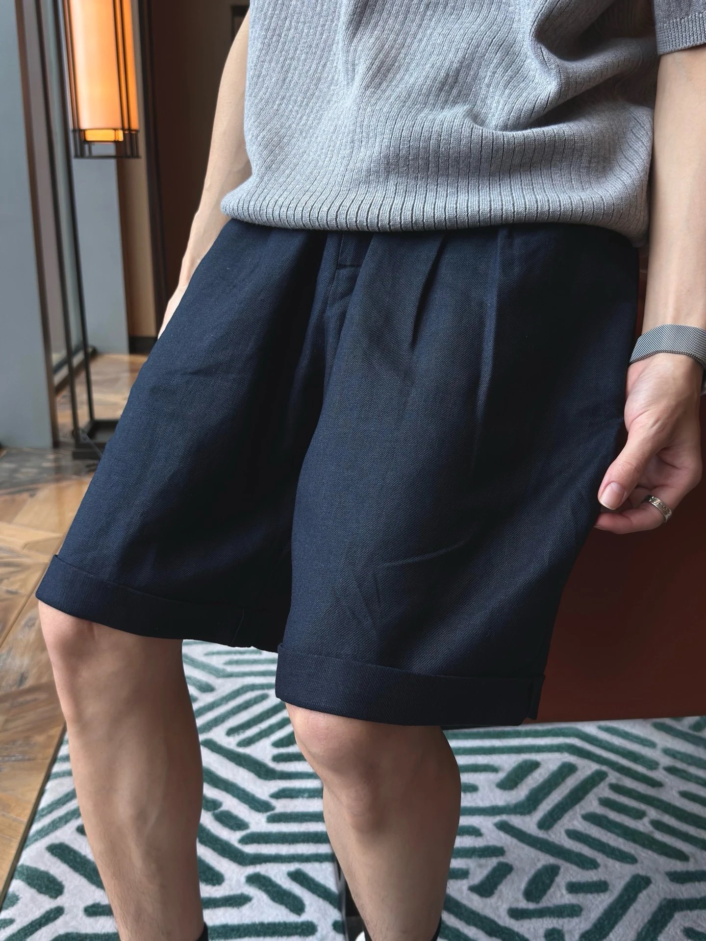 RD-C301 · Linen Bermuda Shorts showcase view 3