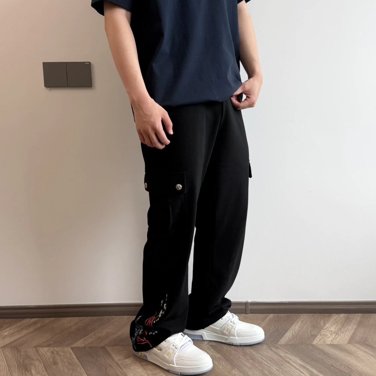 RD-C427 · Crostar Racing-Print Cargo Sweatpants showcase view 1