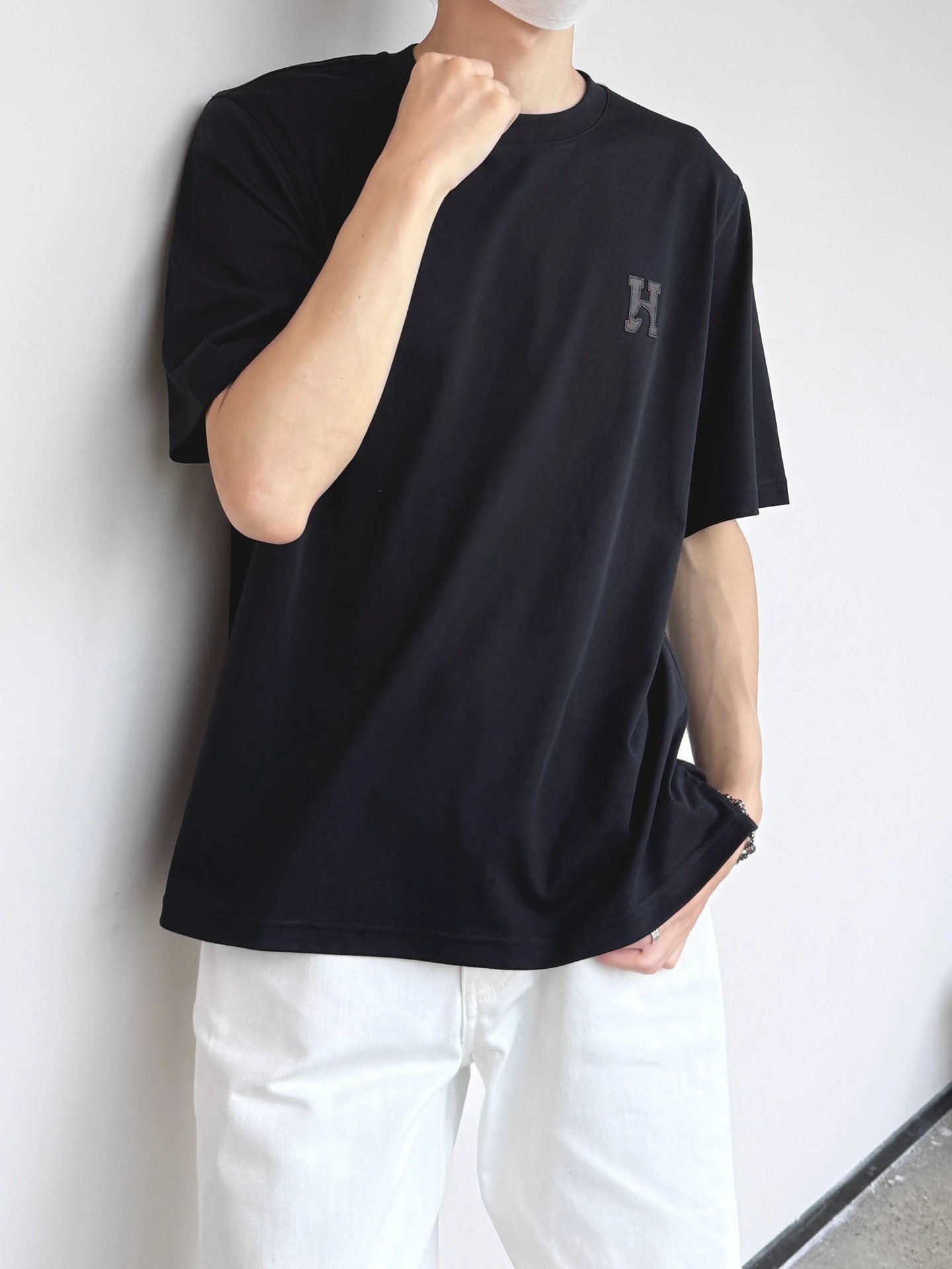 RD-C210 · Leather H-Patch Cotton T-Shirt showcase view 5