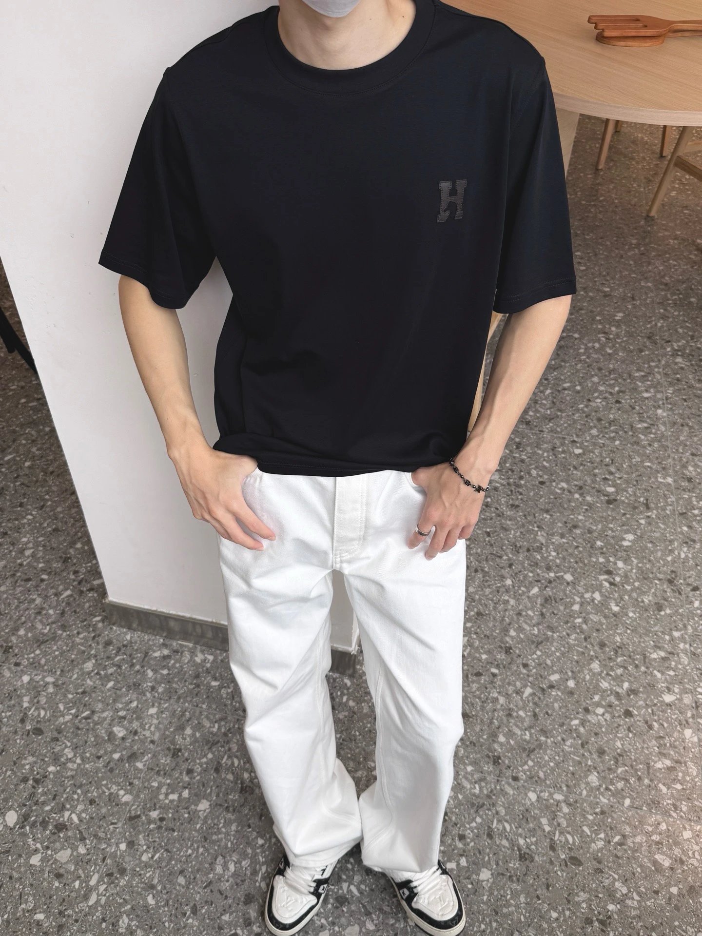 RD-C210 · Leather H-Patch Cotton T-Shirt showcase view 8