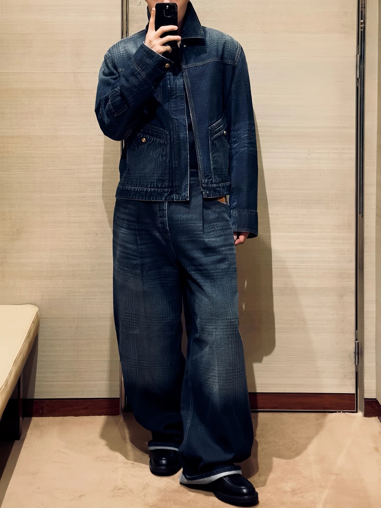 RD-C428 · 14 oz Indigo Wide-Leg Jeans showcase view 4
