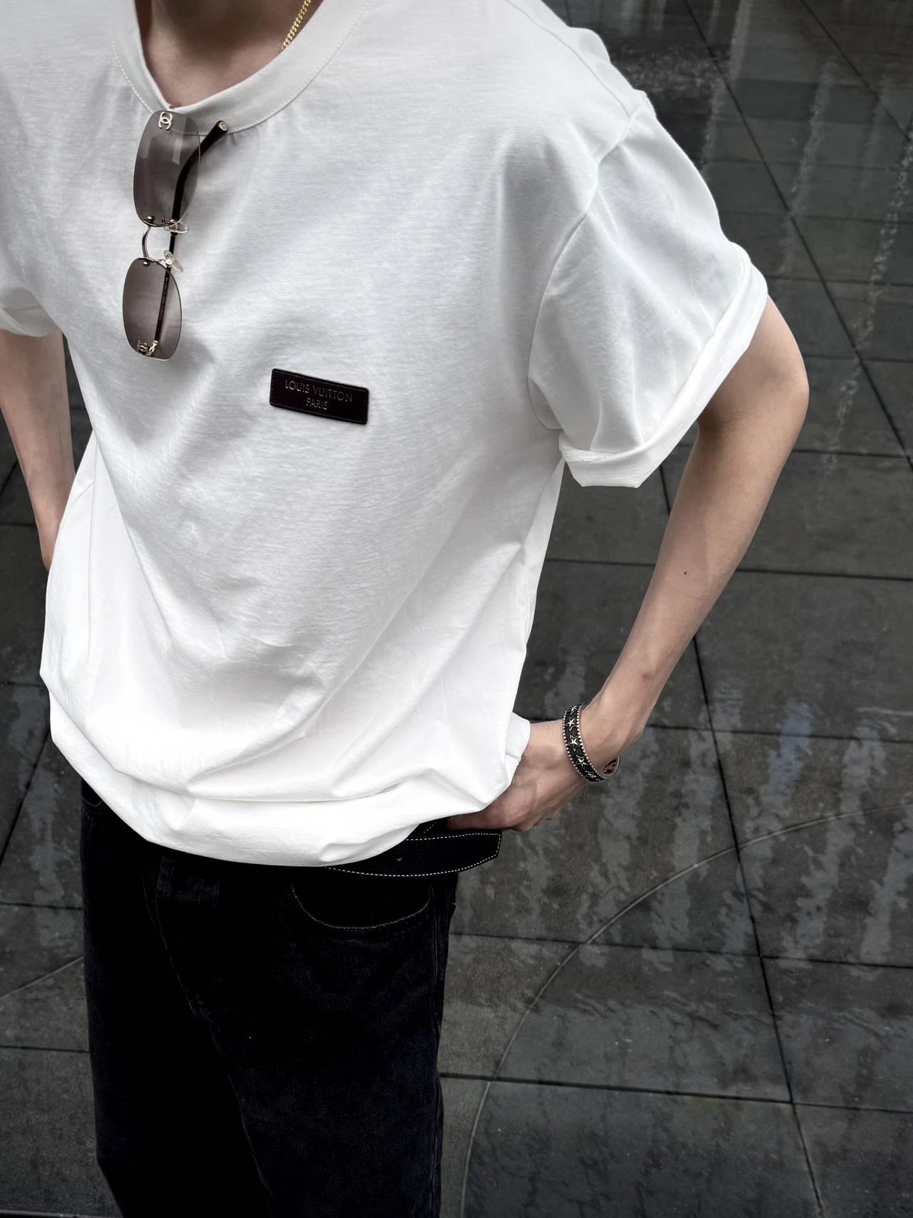 RD-C095 · Leather-Badge Cotton Jersey T-Shirt showcase view 8