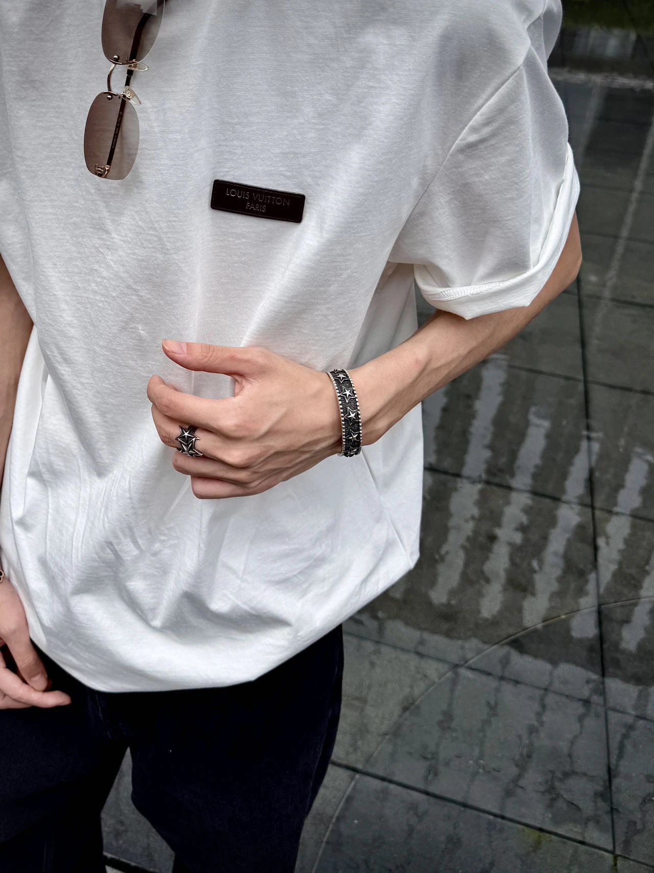 RD-C095 · Leather-Badge Cotton Jersey T-Shirt showcase view 9