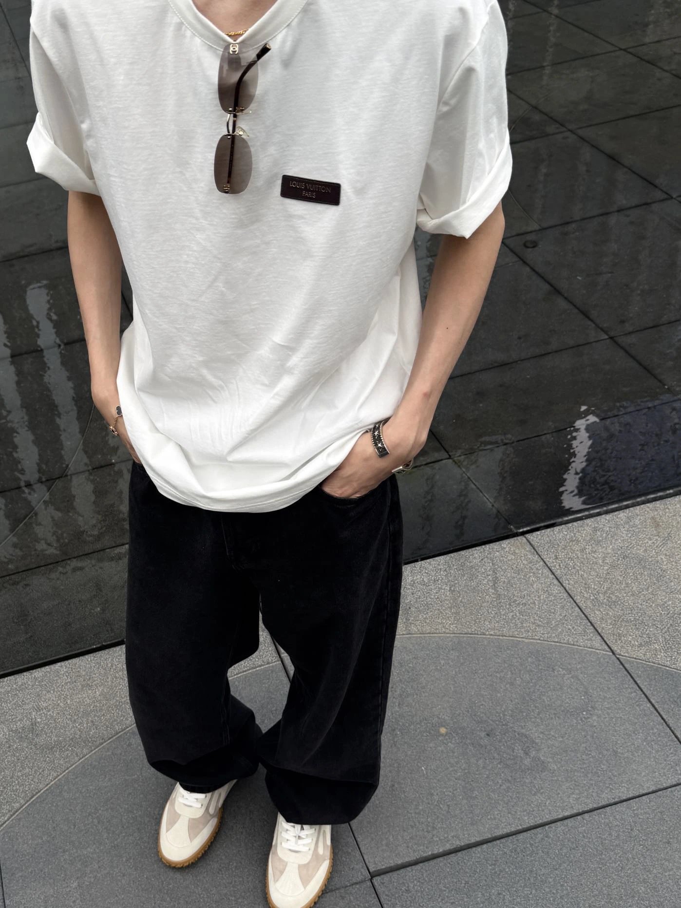 RD-C095 · Leather-Badge Cotton Jersey T-Shirt showcase view 10