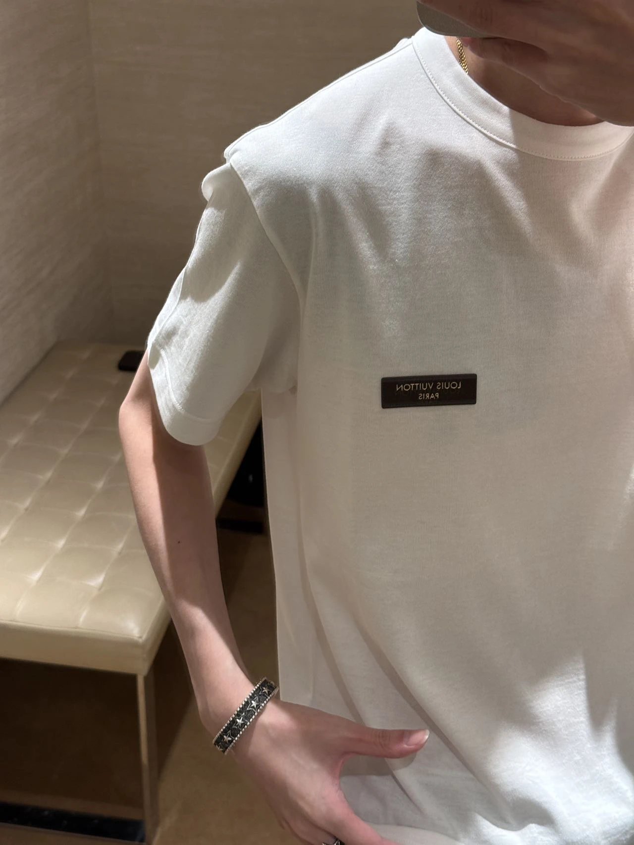 RD-C095 · Leather-Badge Cotton Jersey T-Shirt showcase view 13