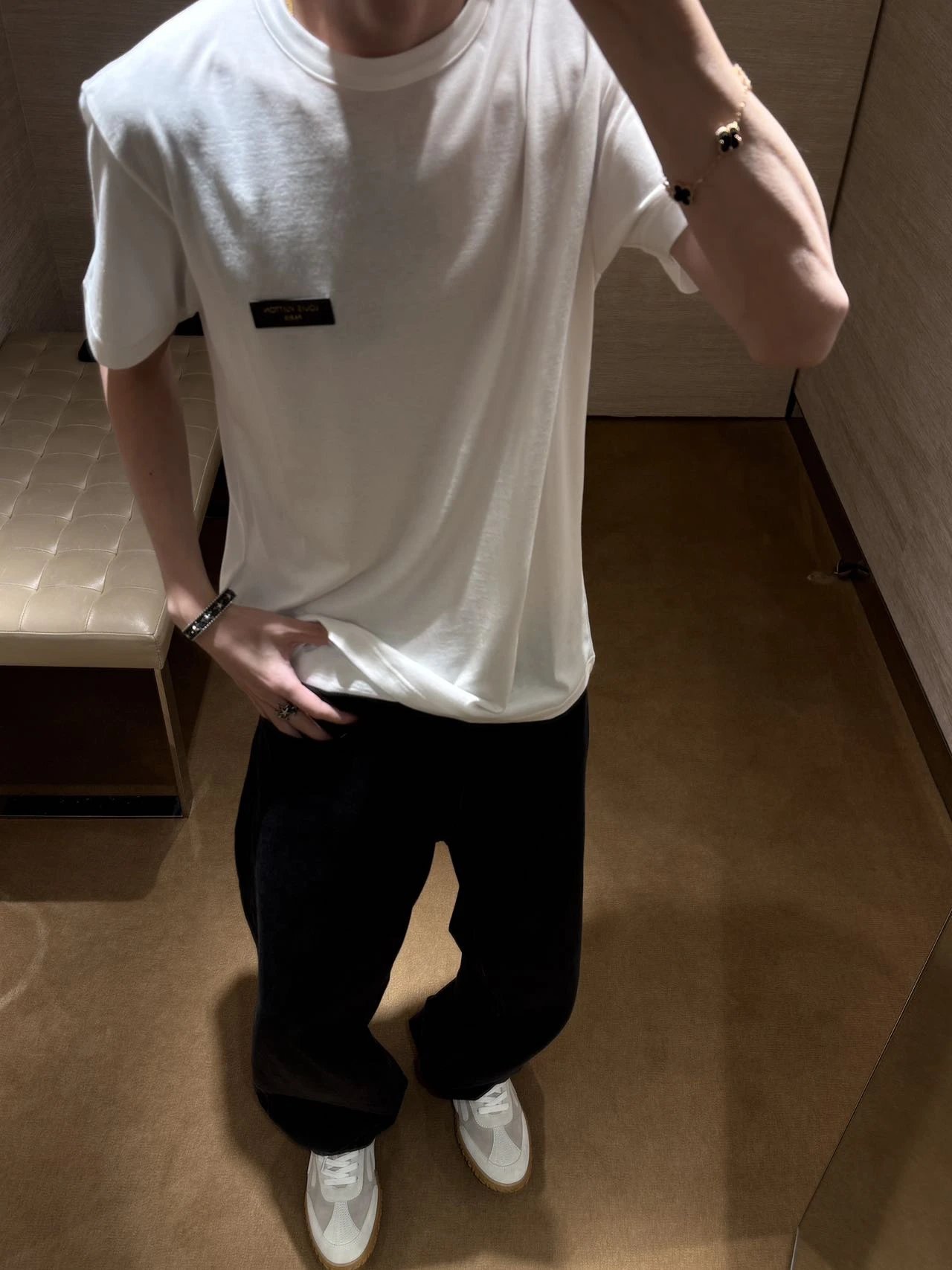RD-C095 · Leather-Badge Cotton Jersey T-Shirt showcase view 14