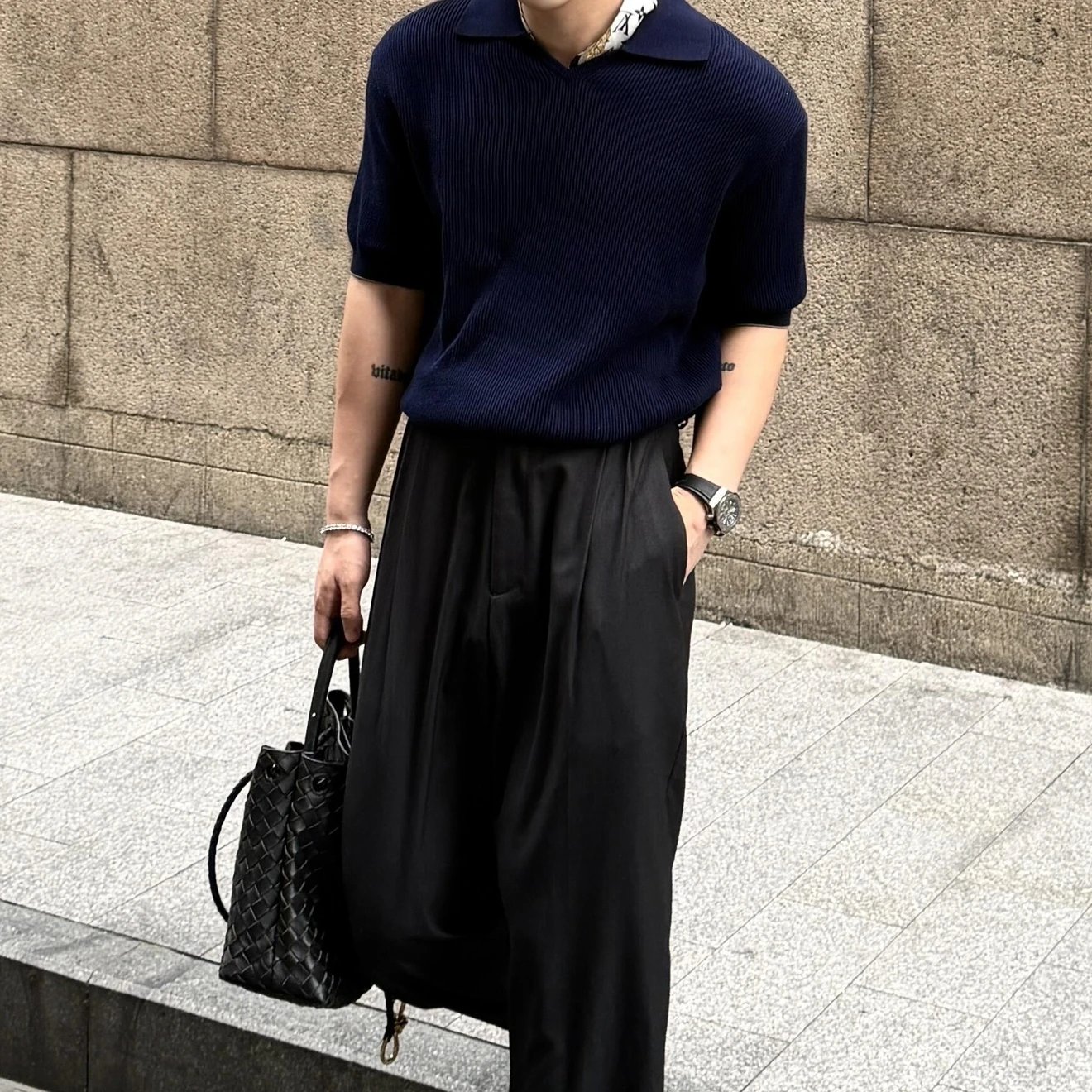 RD-C388 · Seagull-Collar Short-Sleeve Knit showcase view 5