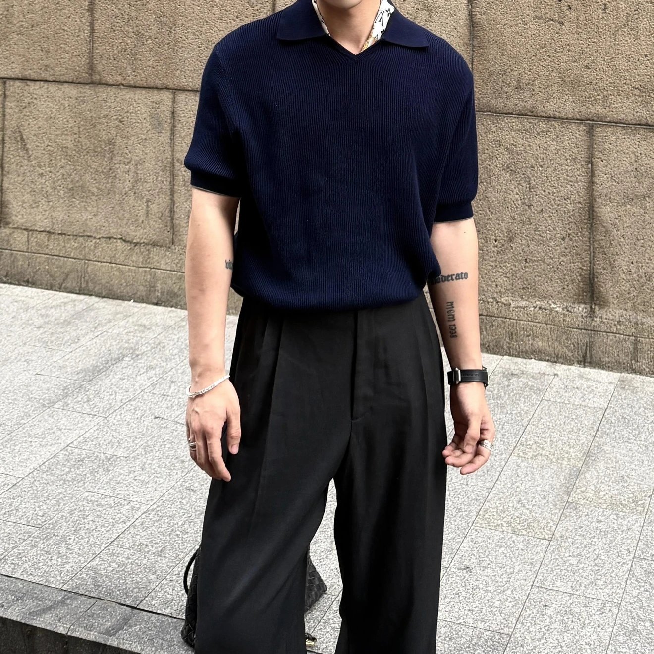 RD-C388 · Seagull-Collar Short-Sleeve Knit showcase view 6