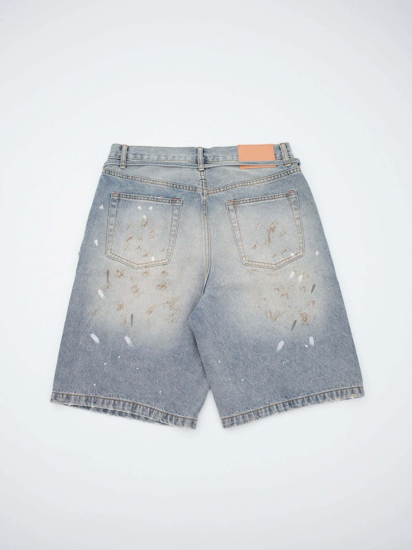 RD-C304 · Hand-Finished Paint-Splatter Denim Shorts showcase view 15