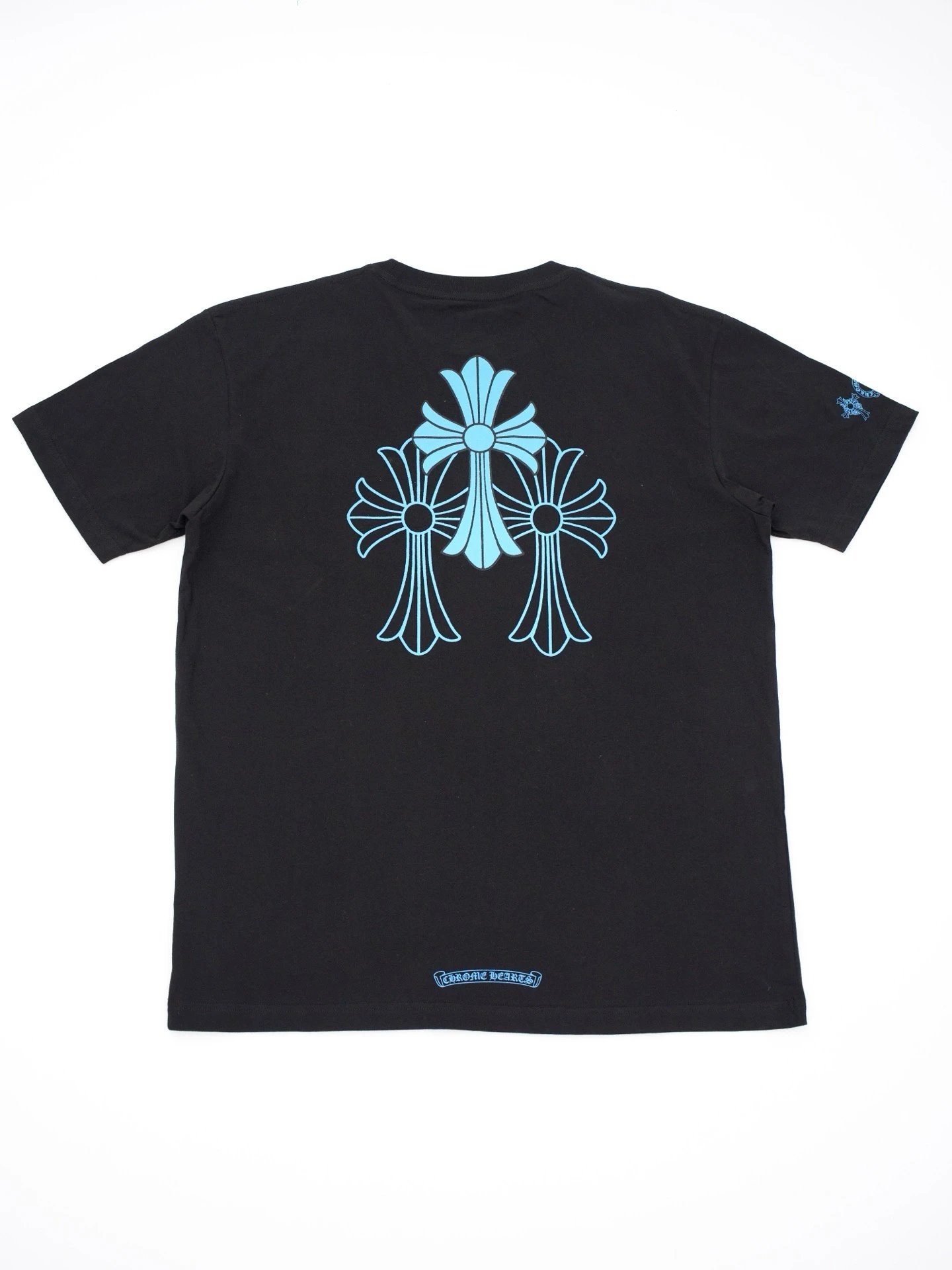 RD-C096 · Blue Cross Print Short-Sleeve T-Shirt showcase view 9