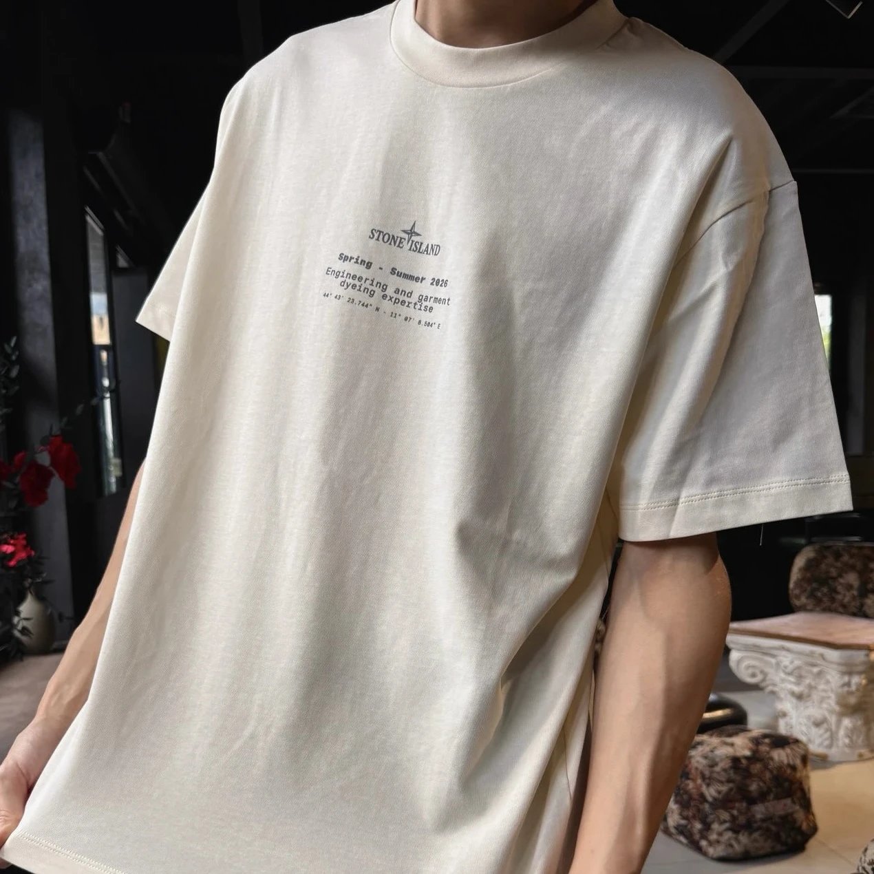 RD-C074 · Compass Graphic Heavyweight T-Shirt showcase view 4