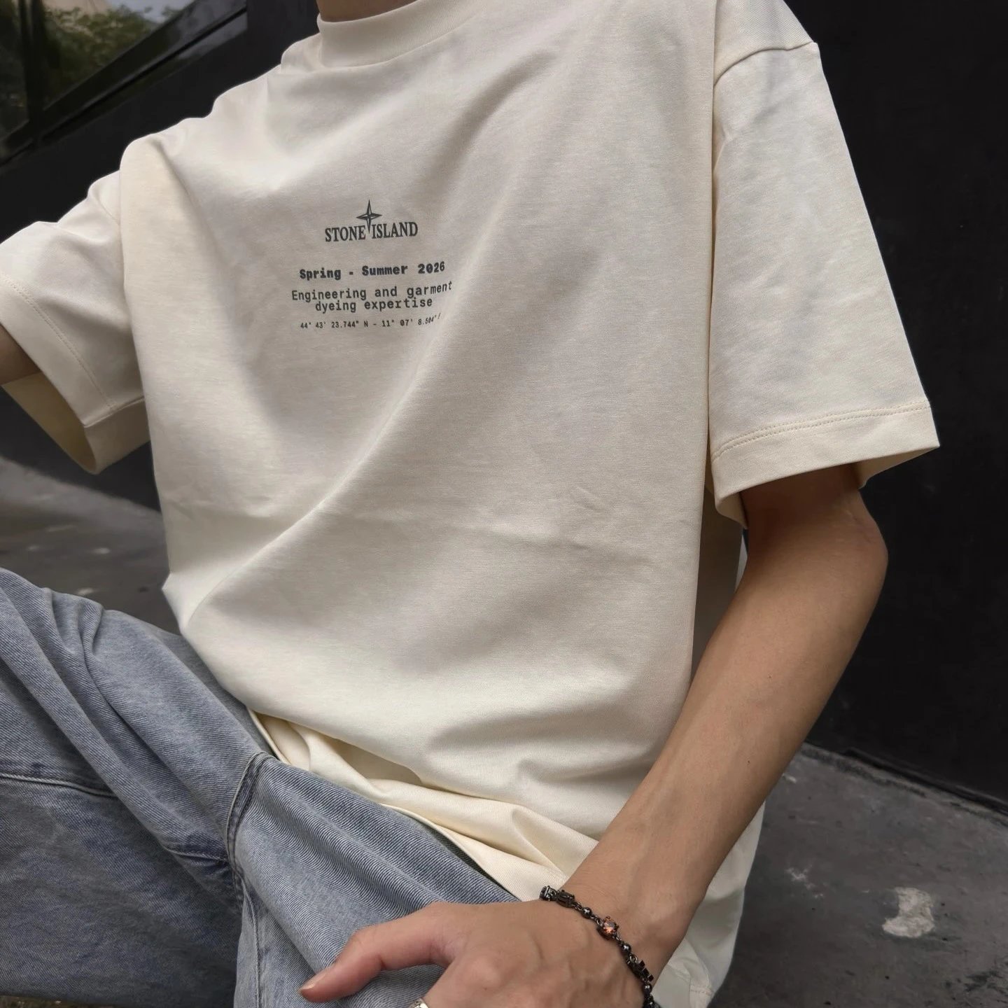 RD-C074 · Compass Graphic Heavyweight T-Shirt showcase view 5
